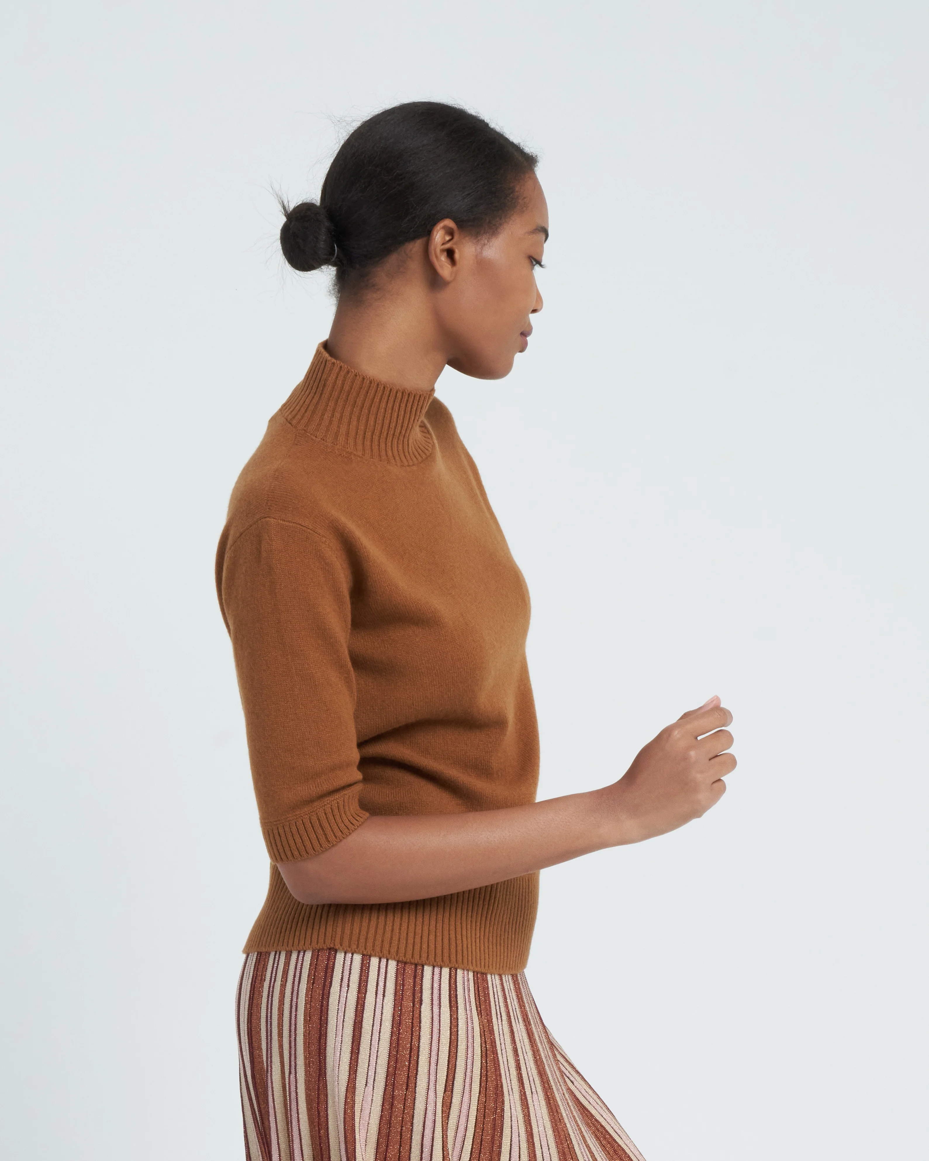 elbow sleeve turtleneck - vintage vicuna - Image 3