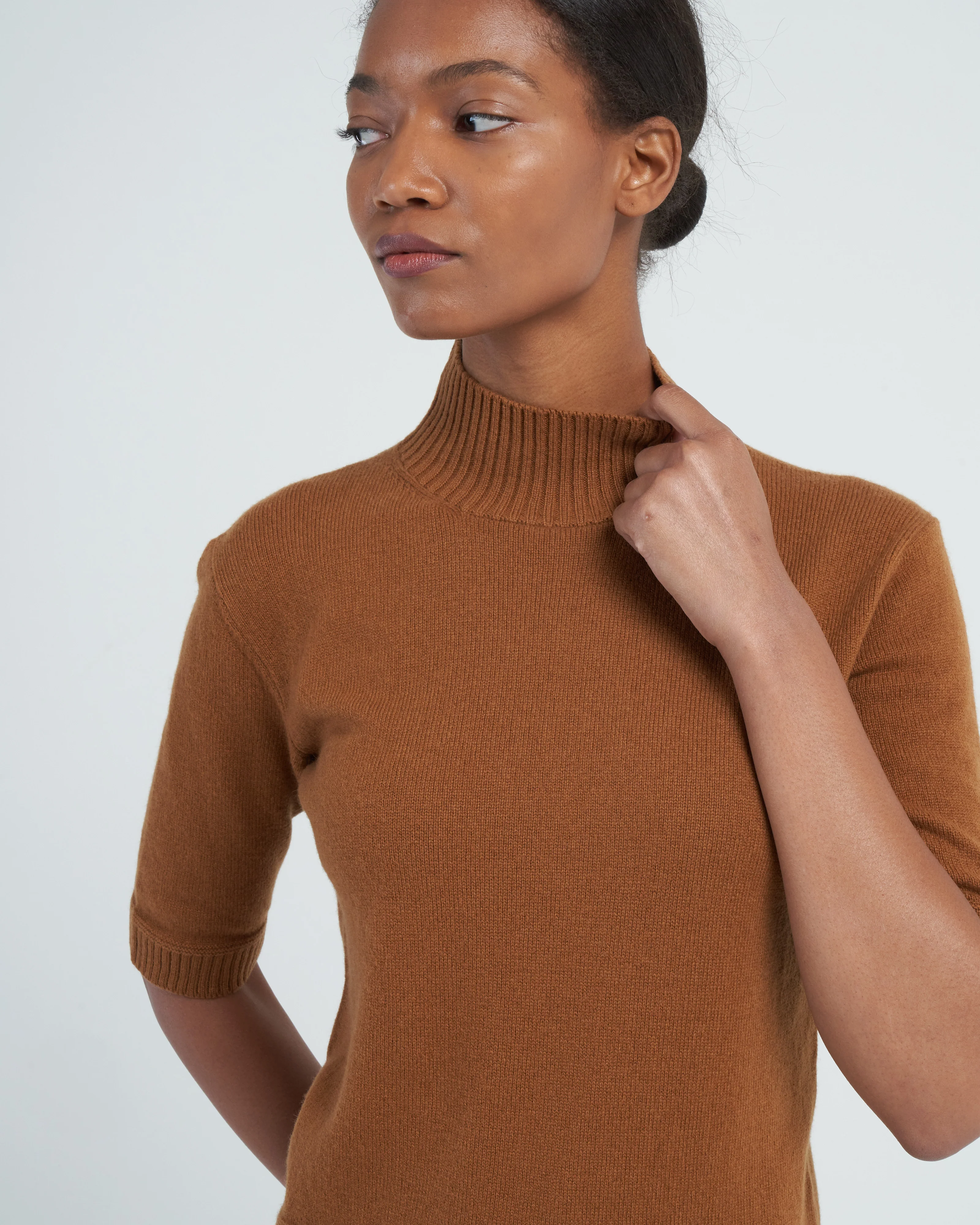 elbow sleeve turtleneck - vintage vicuna - Image 5