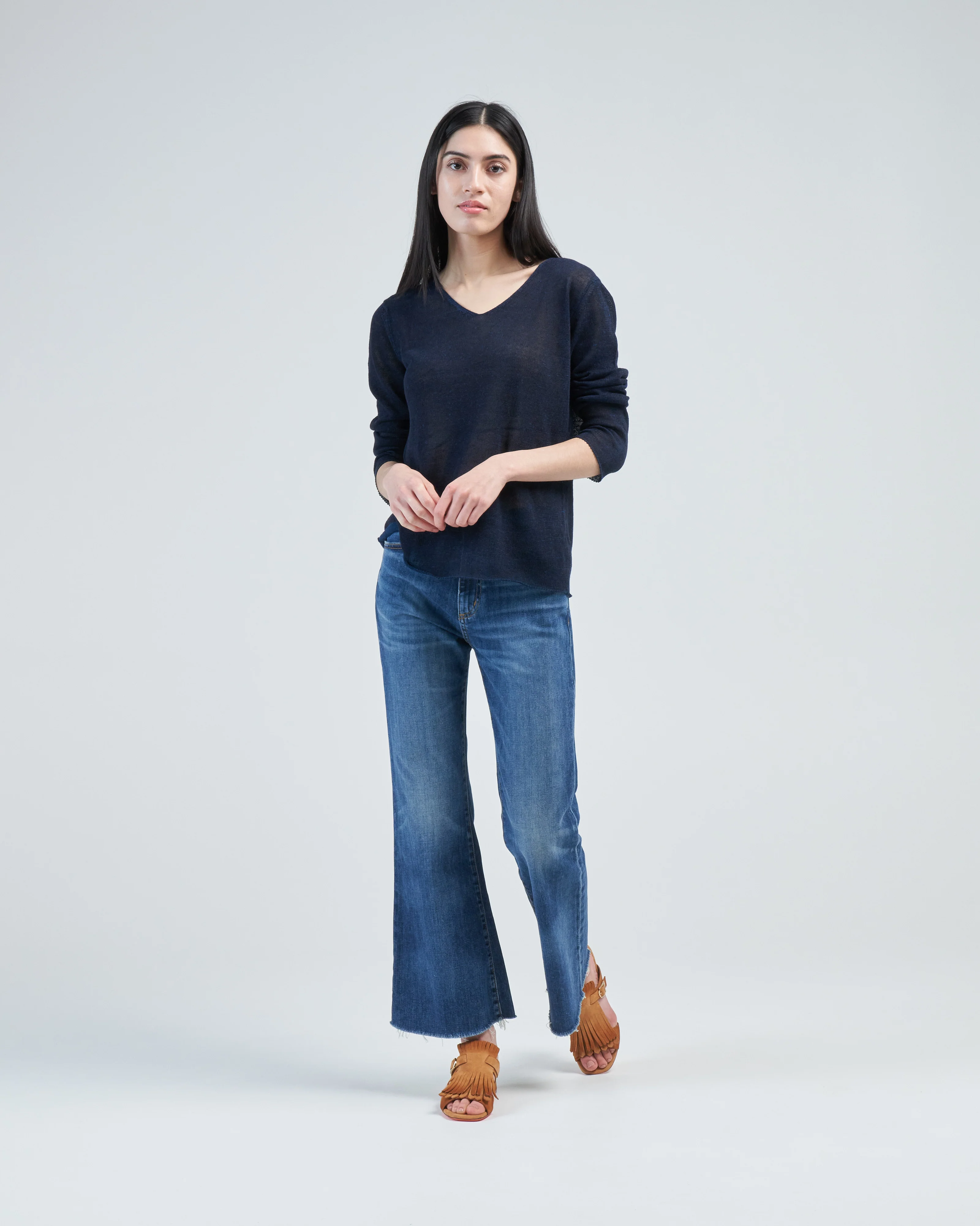 layered color v neck - Image 2