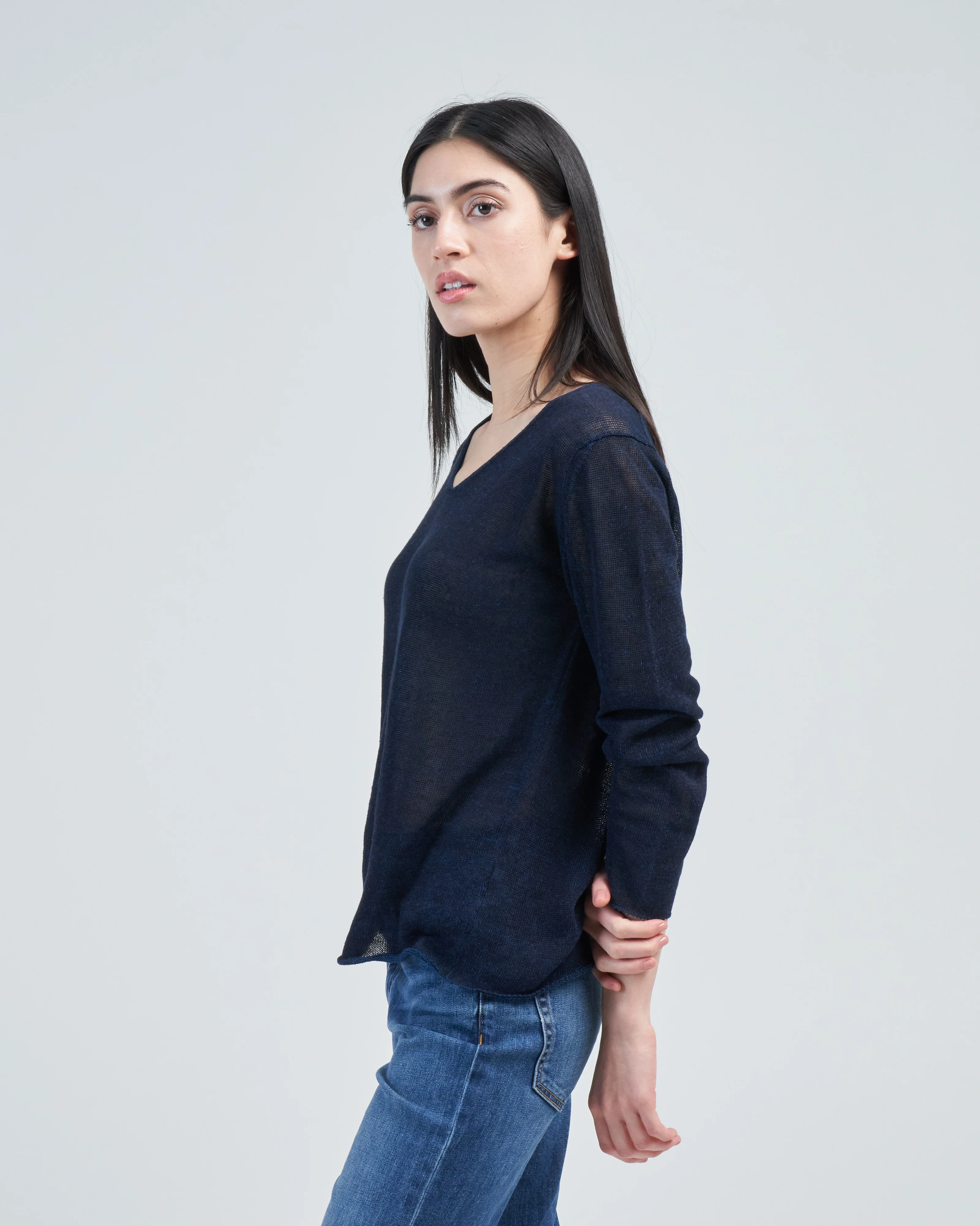 layered color v neck - Image 3