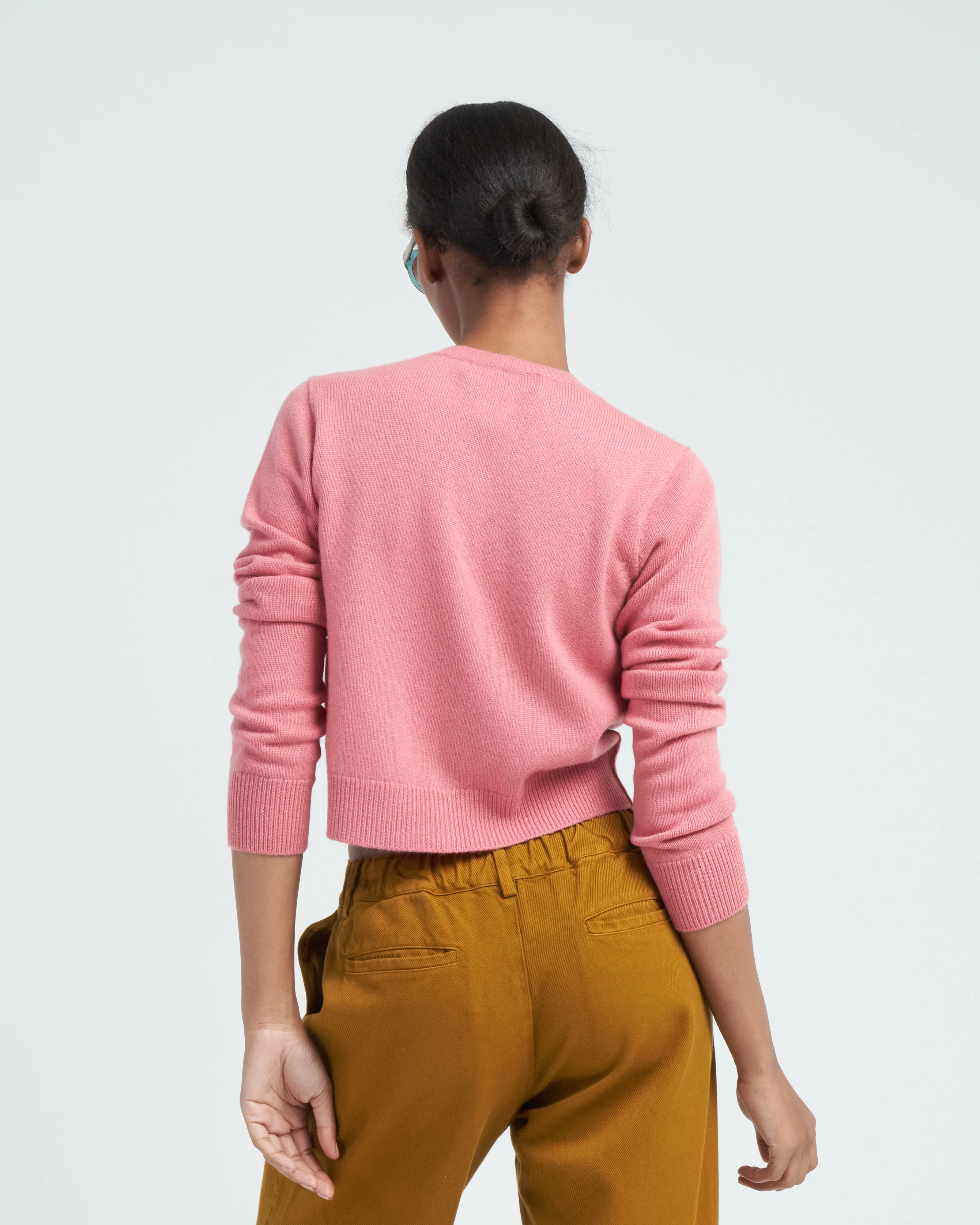 mini cardigan - sand rose - Image 4