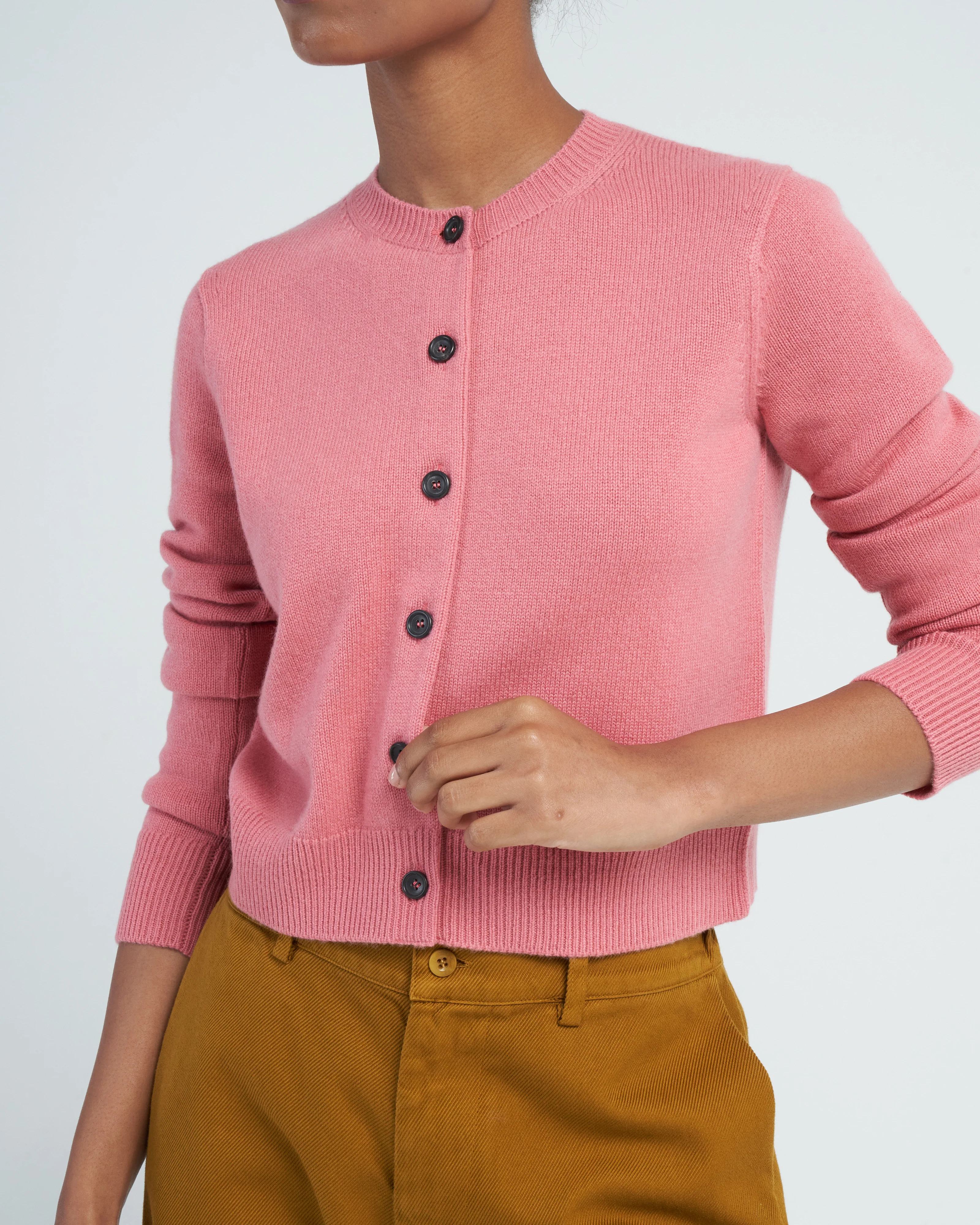 mini cardigan - sand rose - Image 5