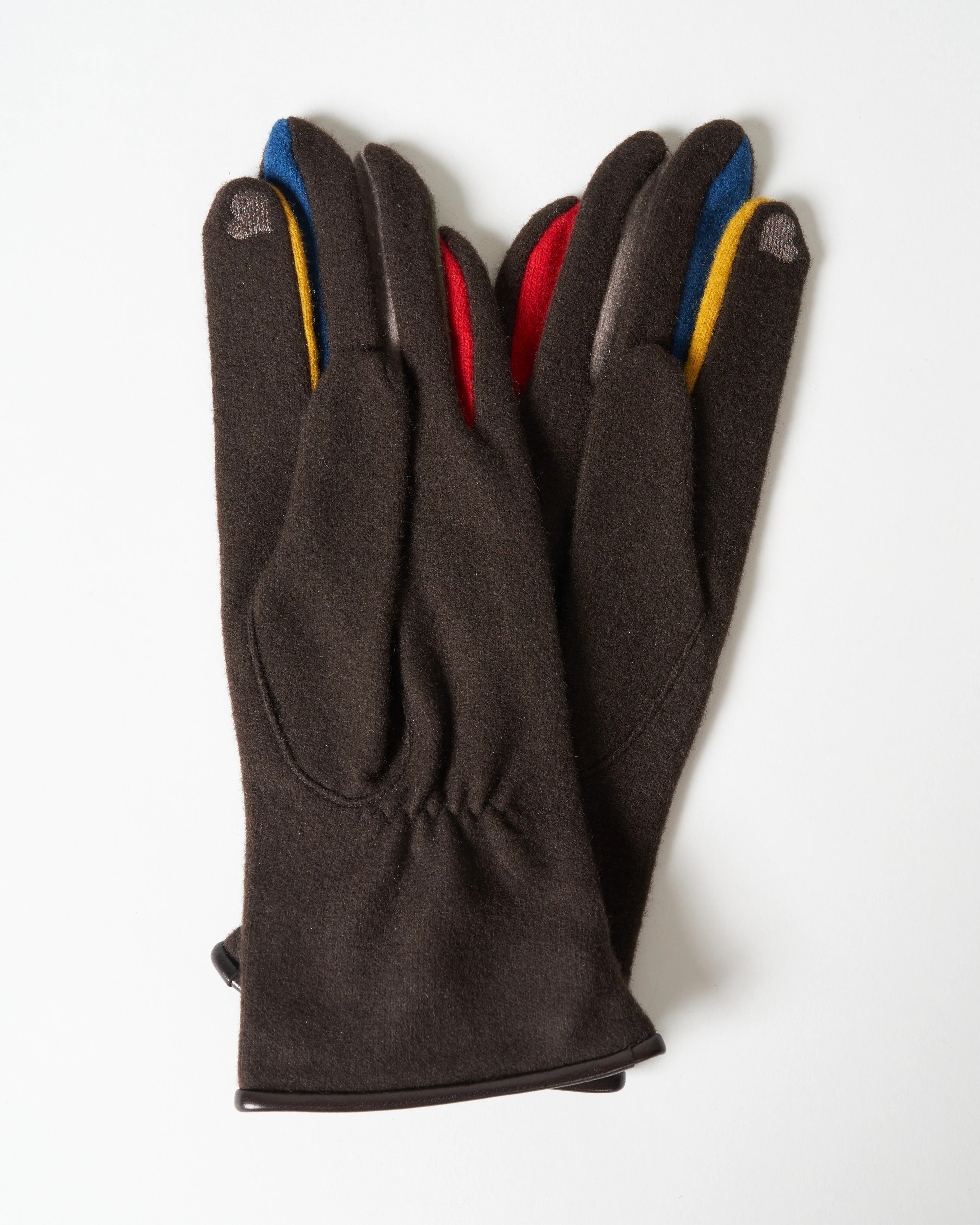 bourget wool texting gloves - brown