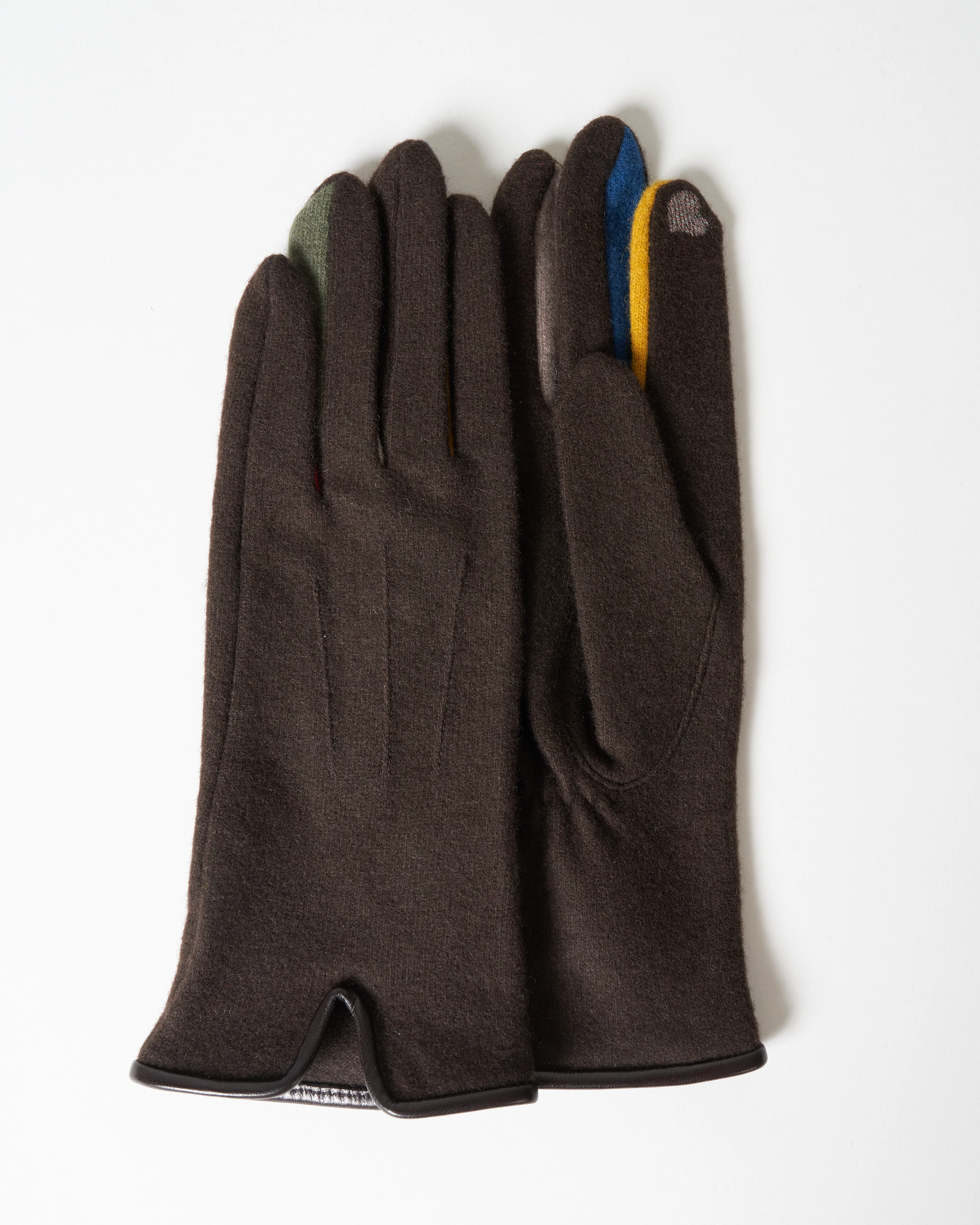 bourget wool texting gloves - brown - Image 2