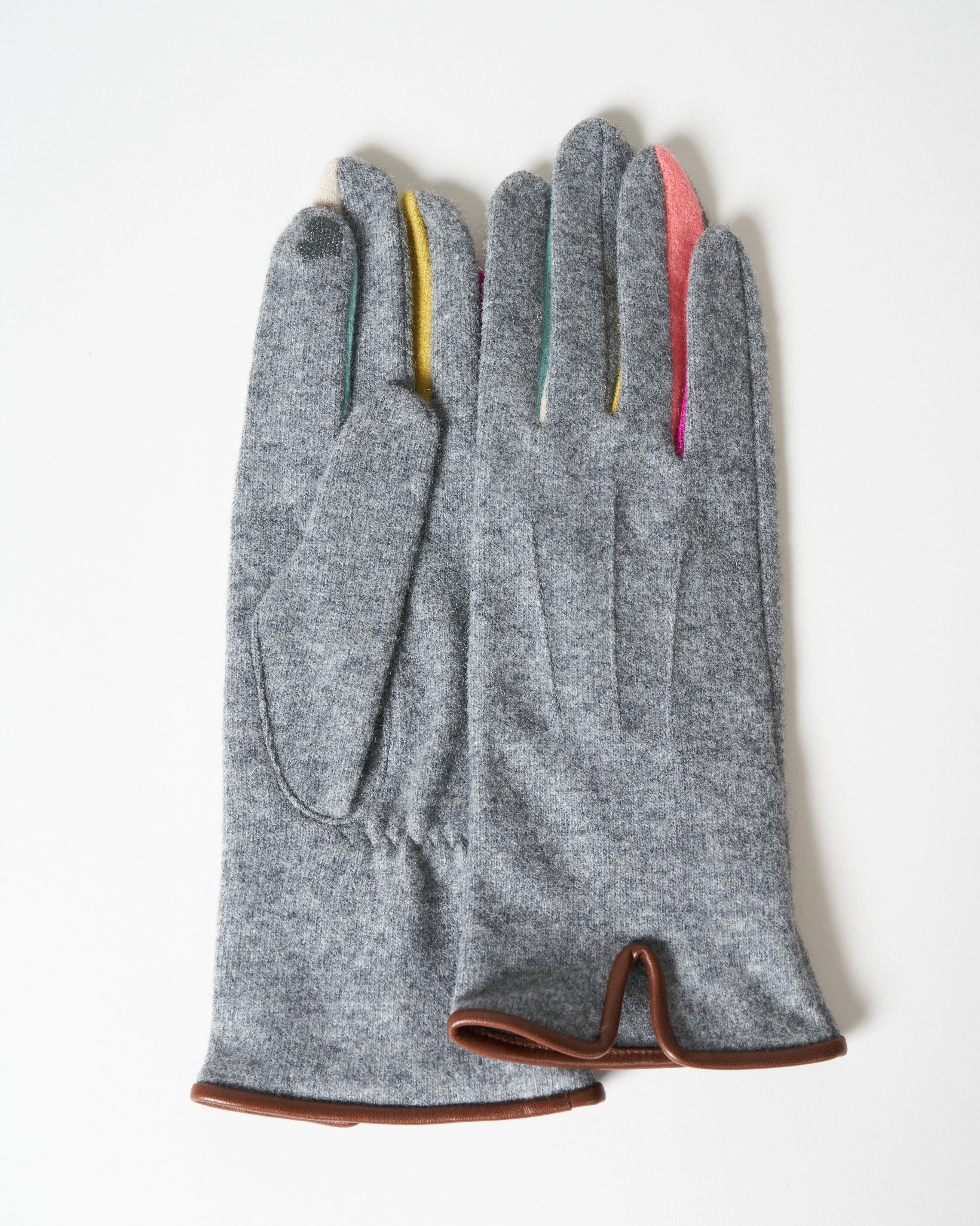 bourget wool texting gloves - gray - Image 2