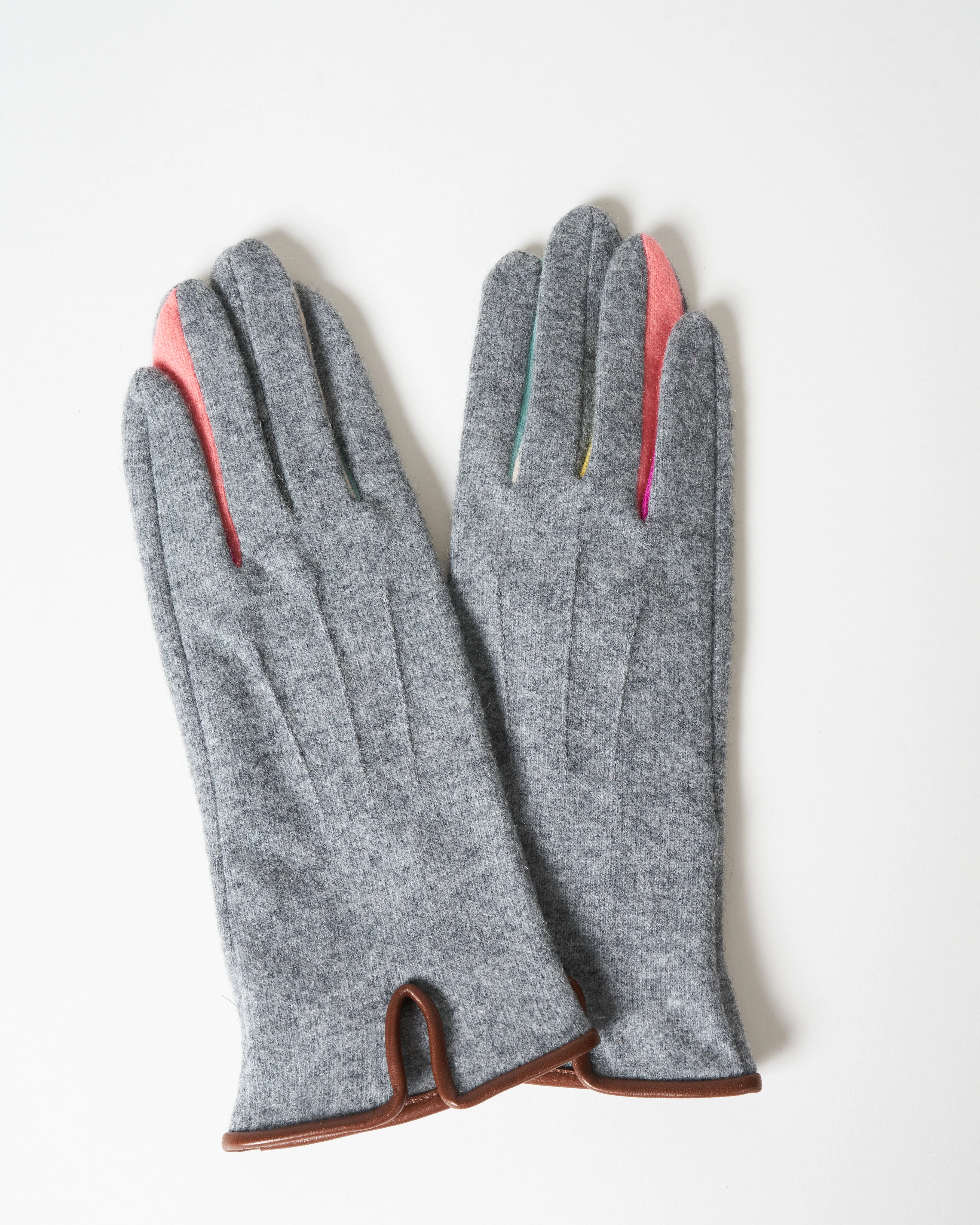 bourget wool texting gloves - gray - Image 3
