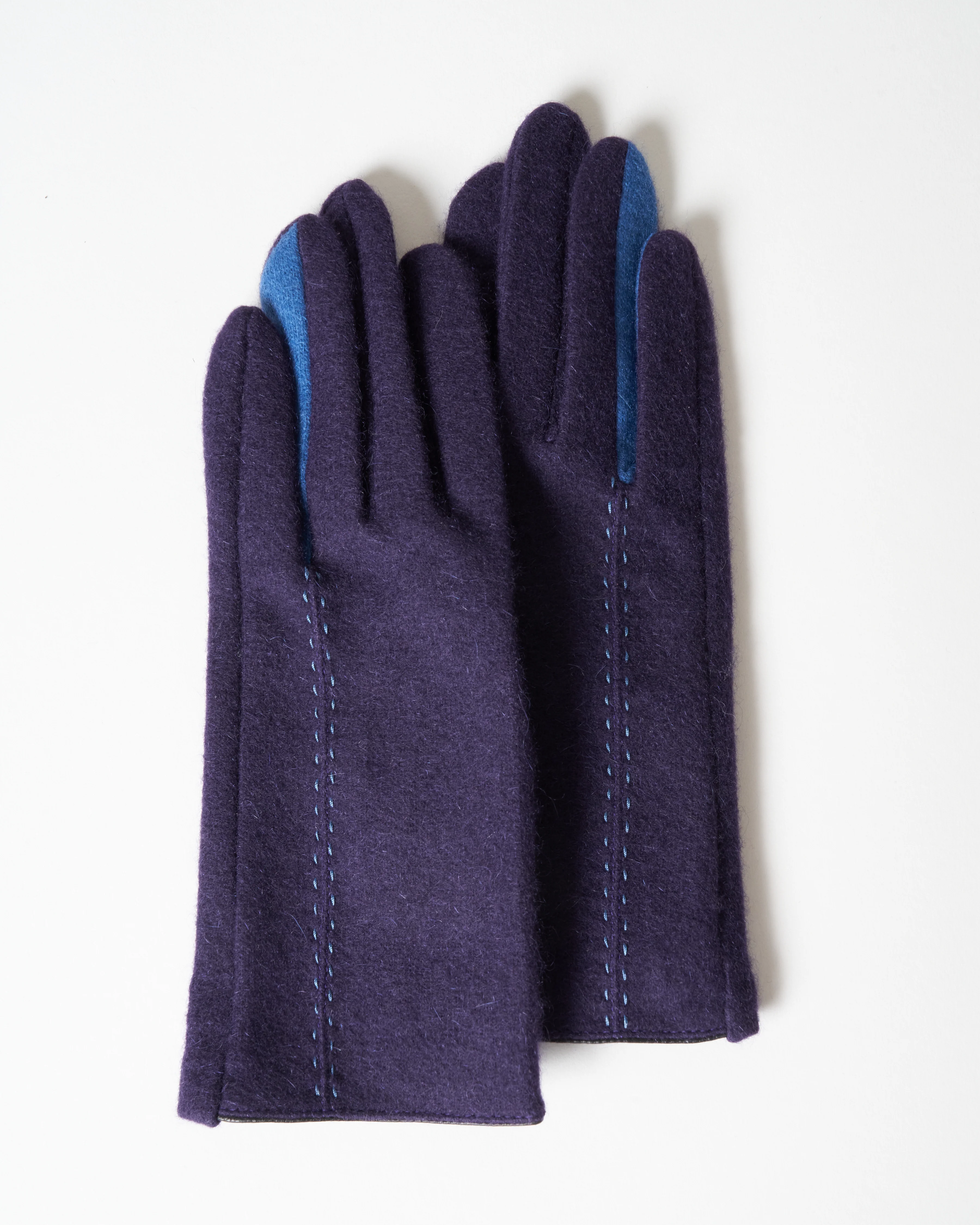 d'annecy cashmere texting gloves - purple - Image 2