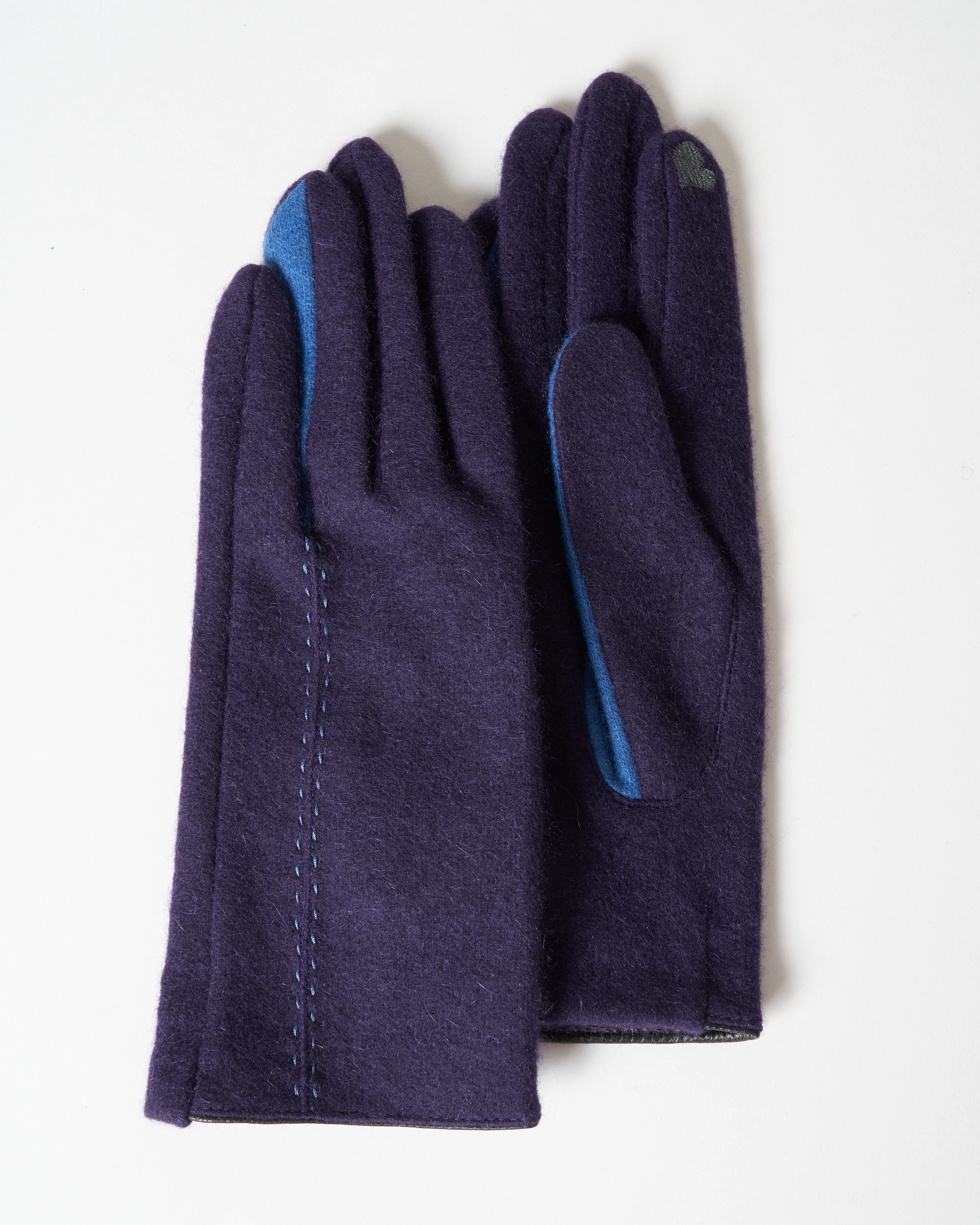 d'annecy cashmere texting gloves - purple - Image 3