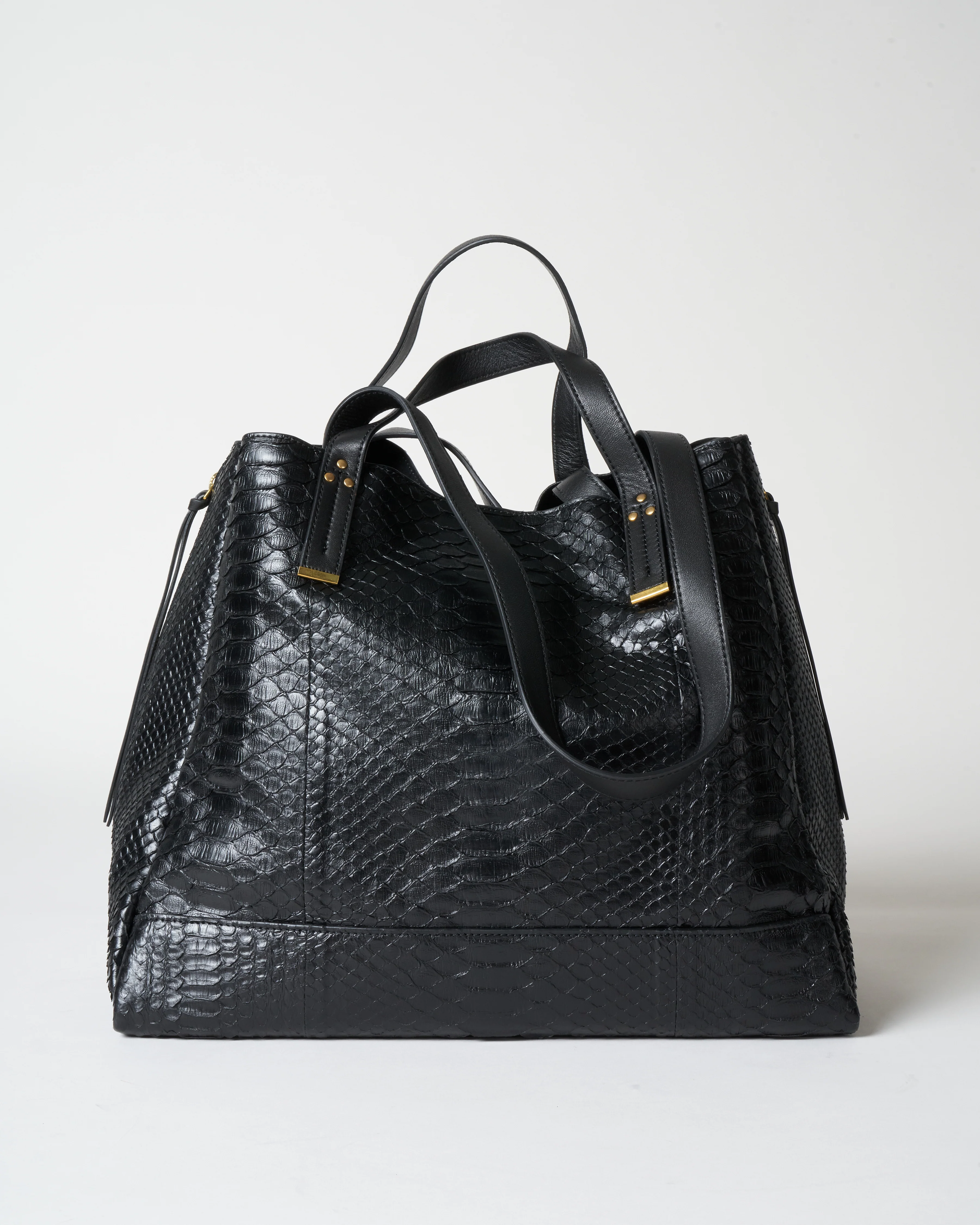 large georges tote - noir python - Image 2