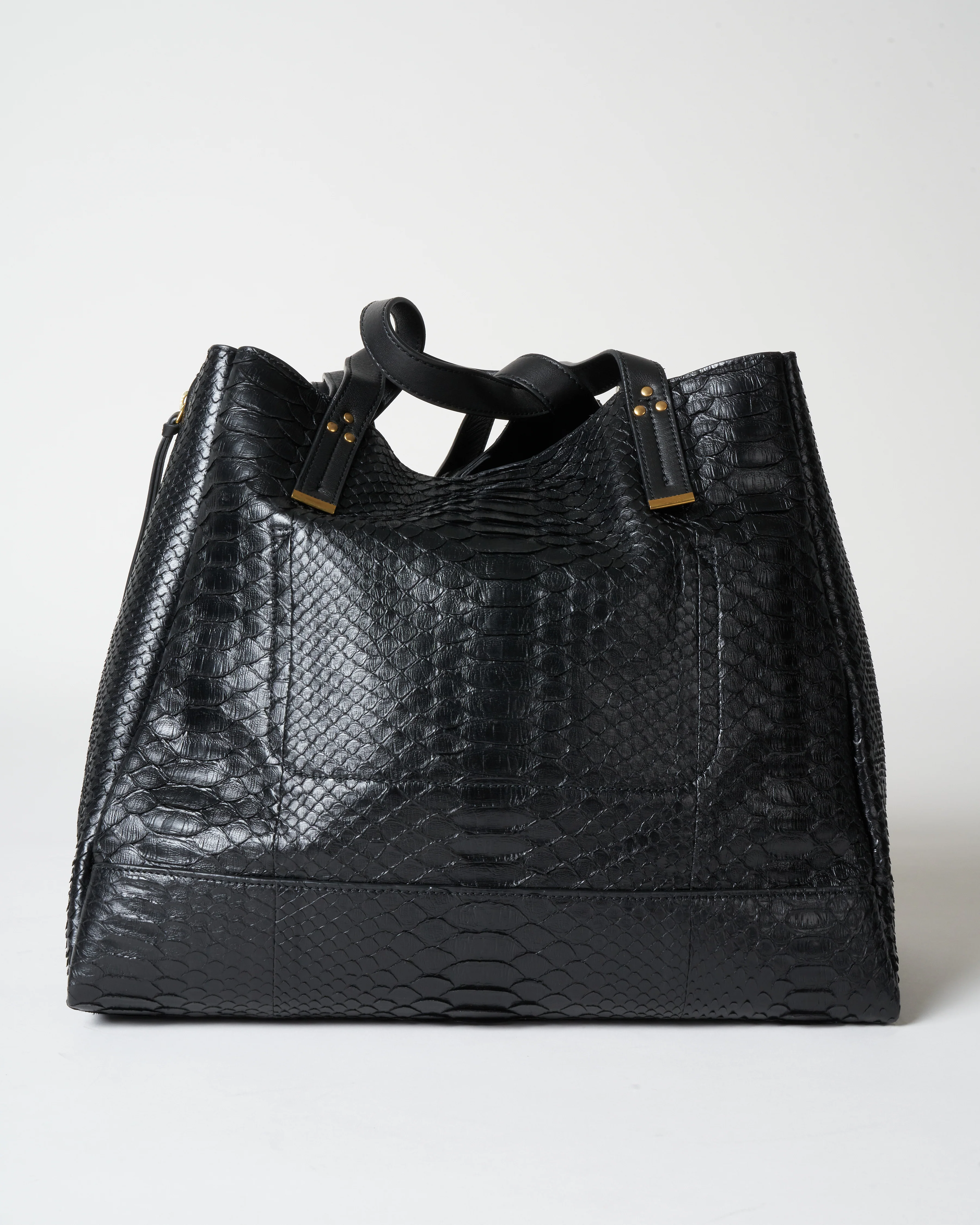 large georges tote - noir python - Image 3