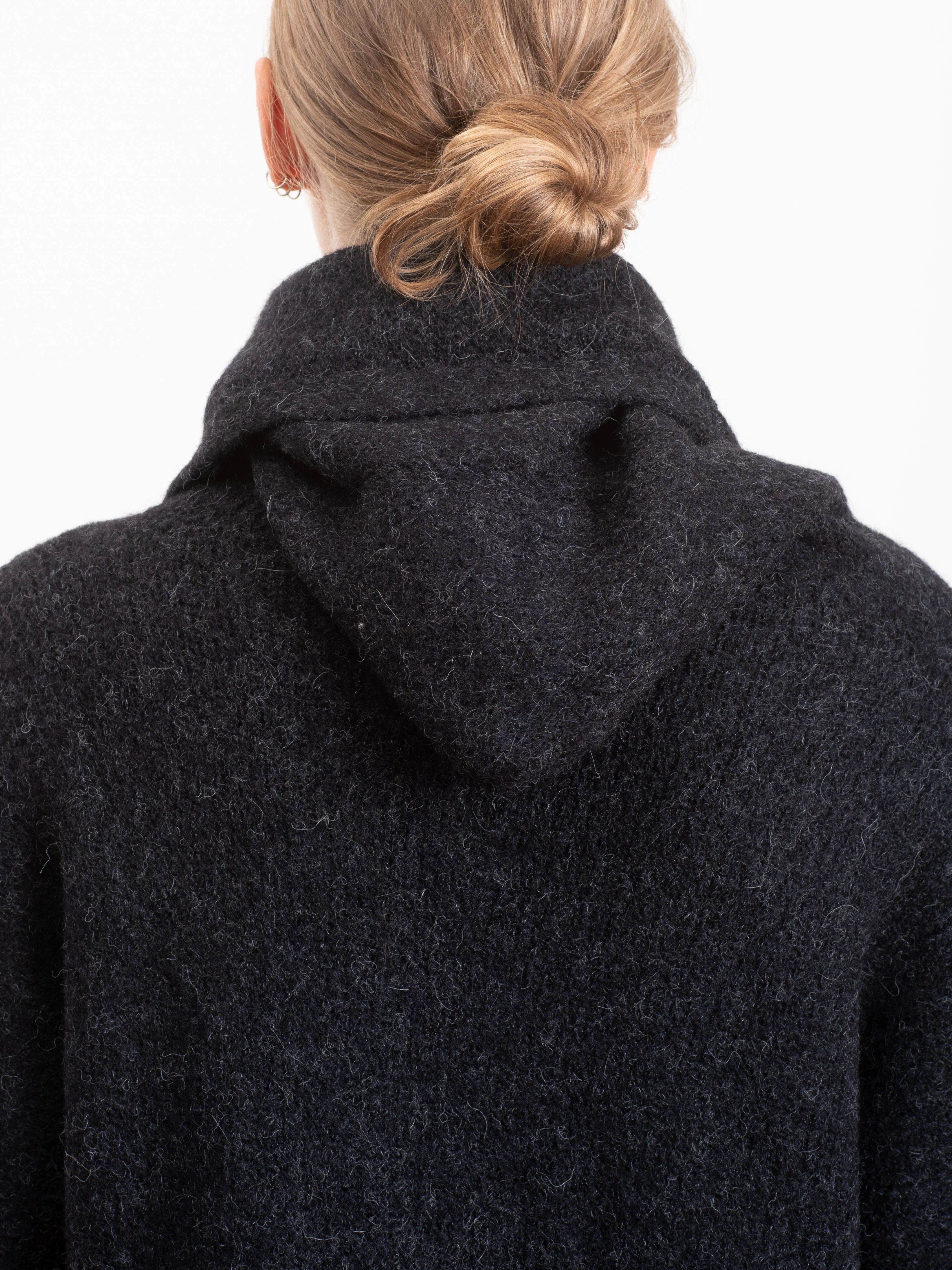 capote coat - black melange - Image 4
