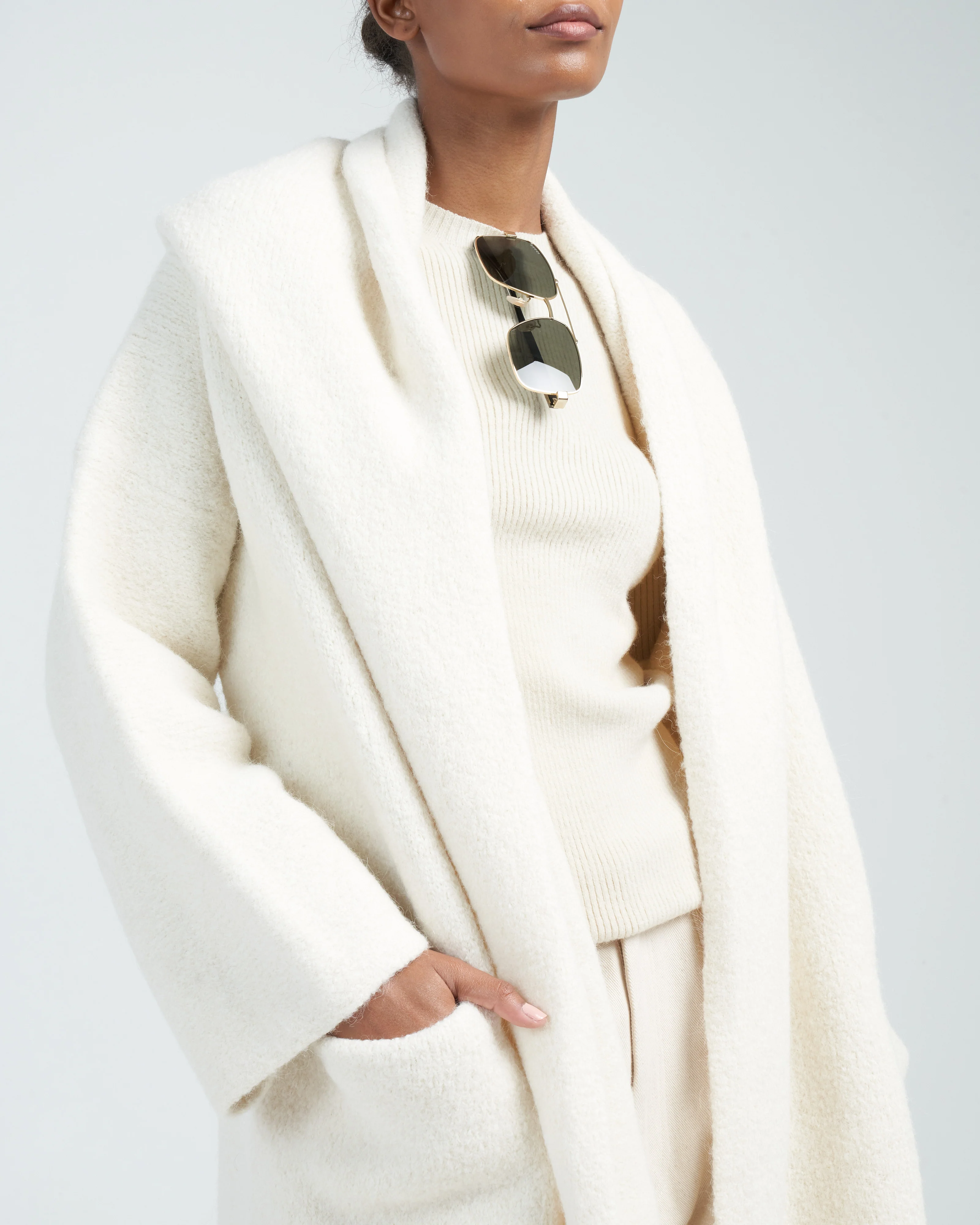 capote coat - raw white - Image 5