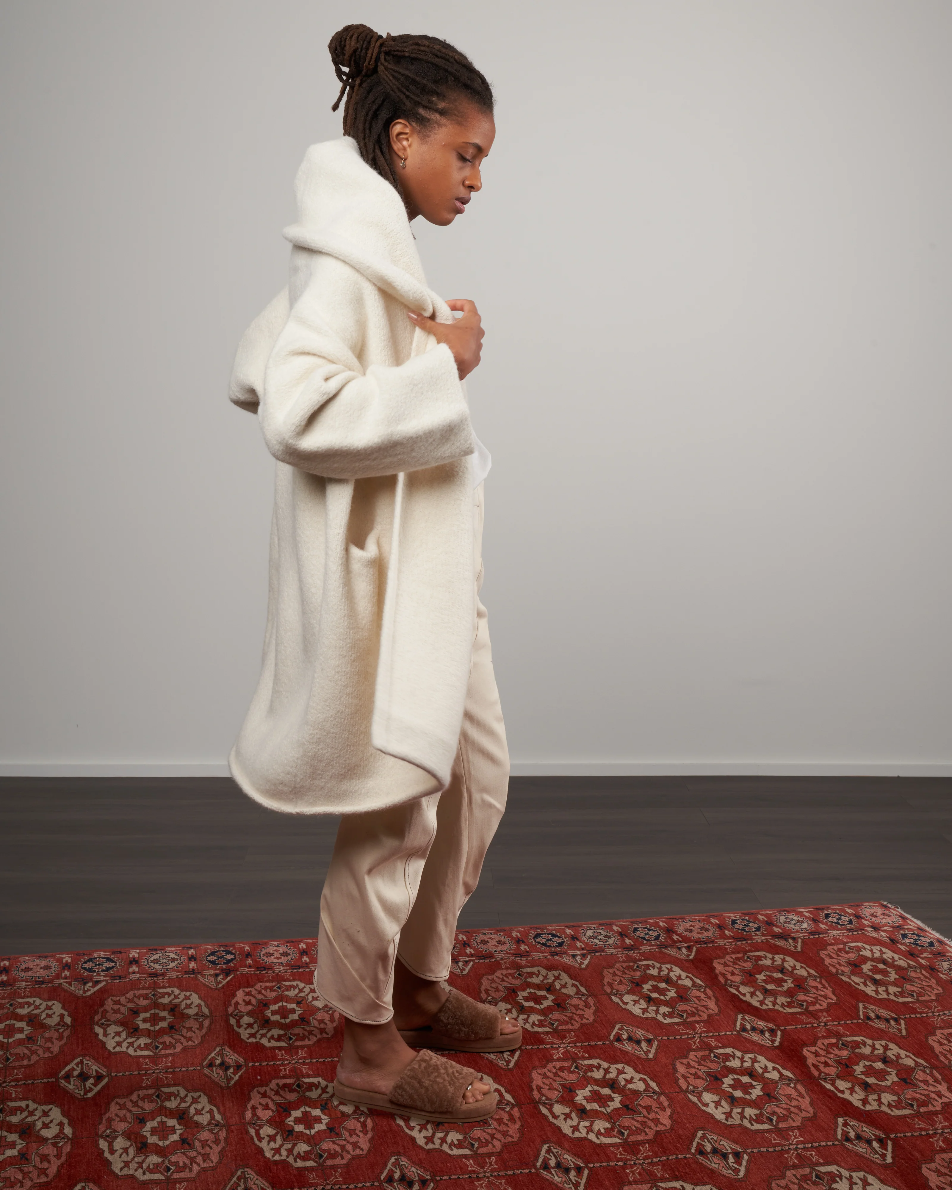 capote coat - white - Image 3