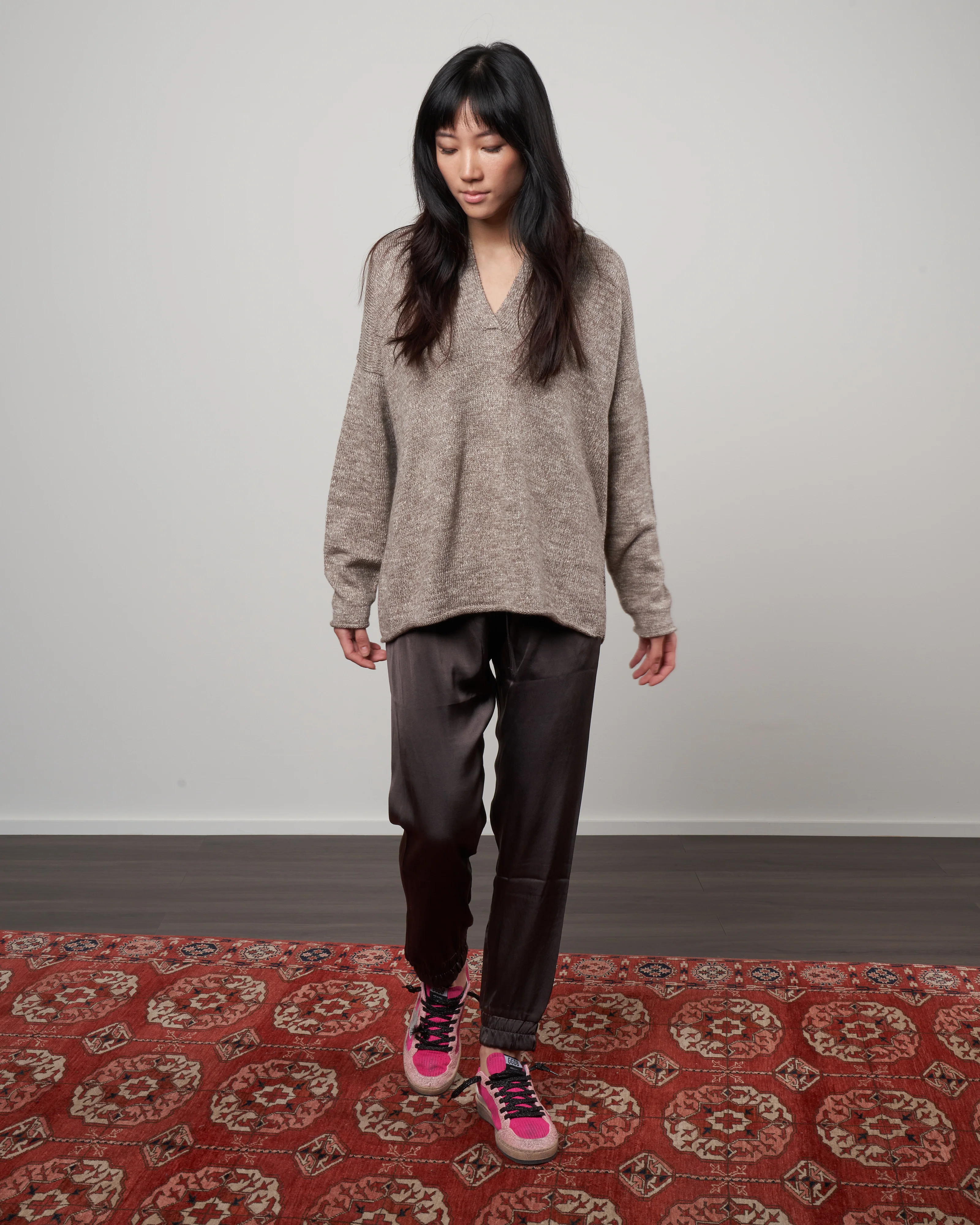 collar pullover - walnut slub - Image 2