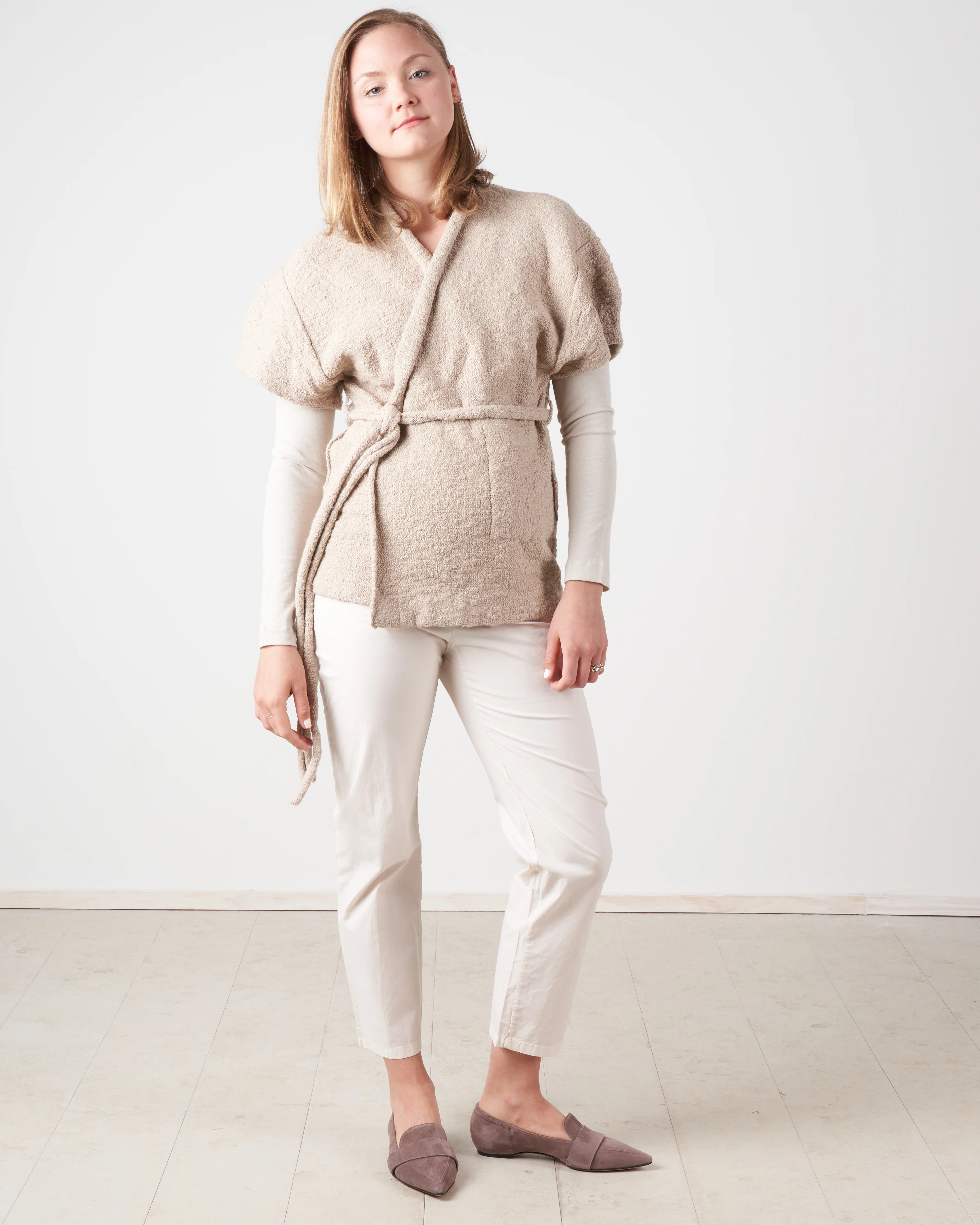 curve vest - greige - Image 5