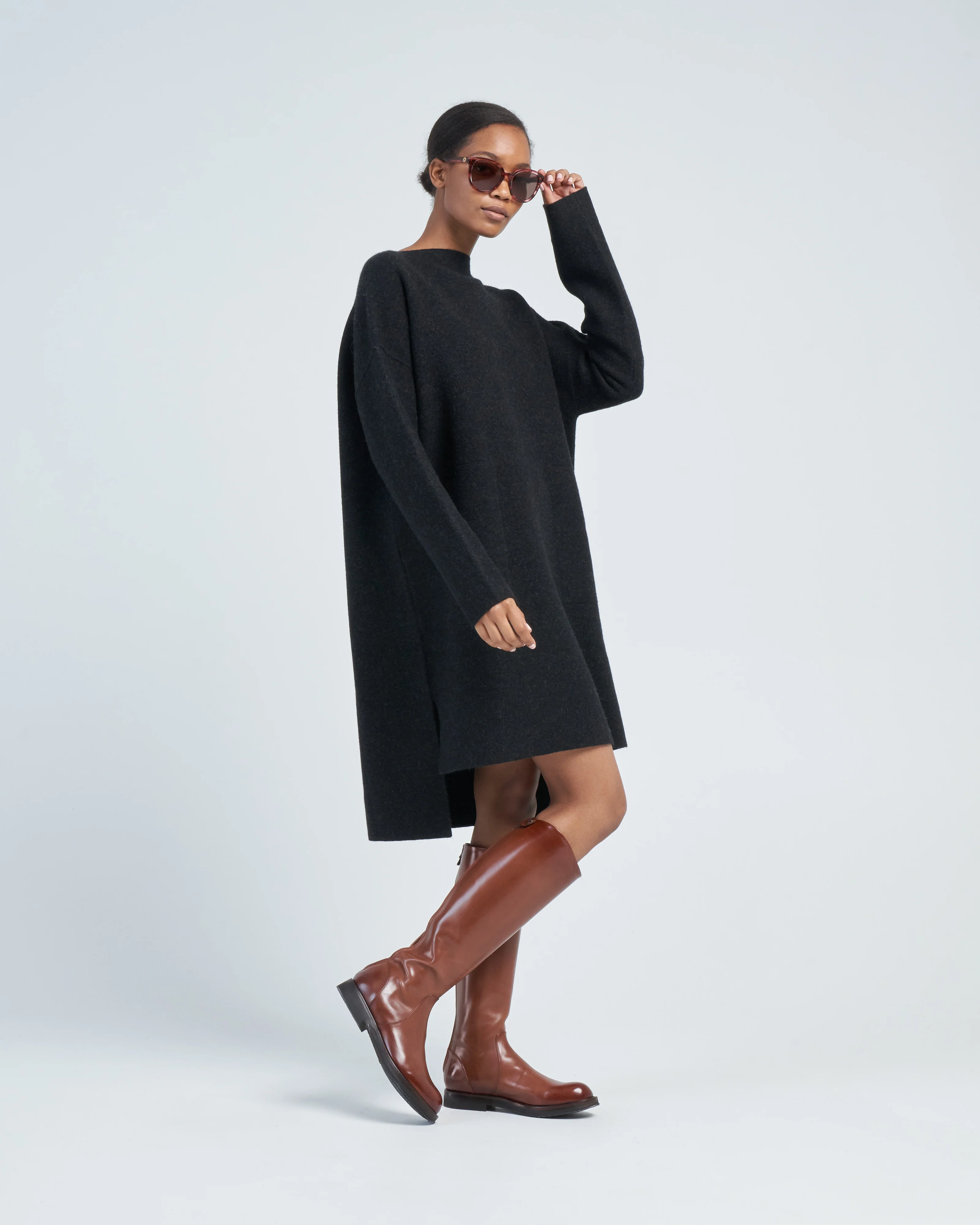 double knit boatneck dress - Image 3