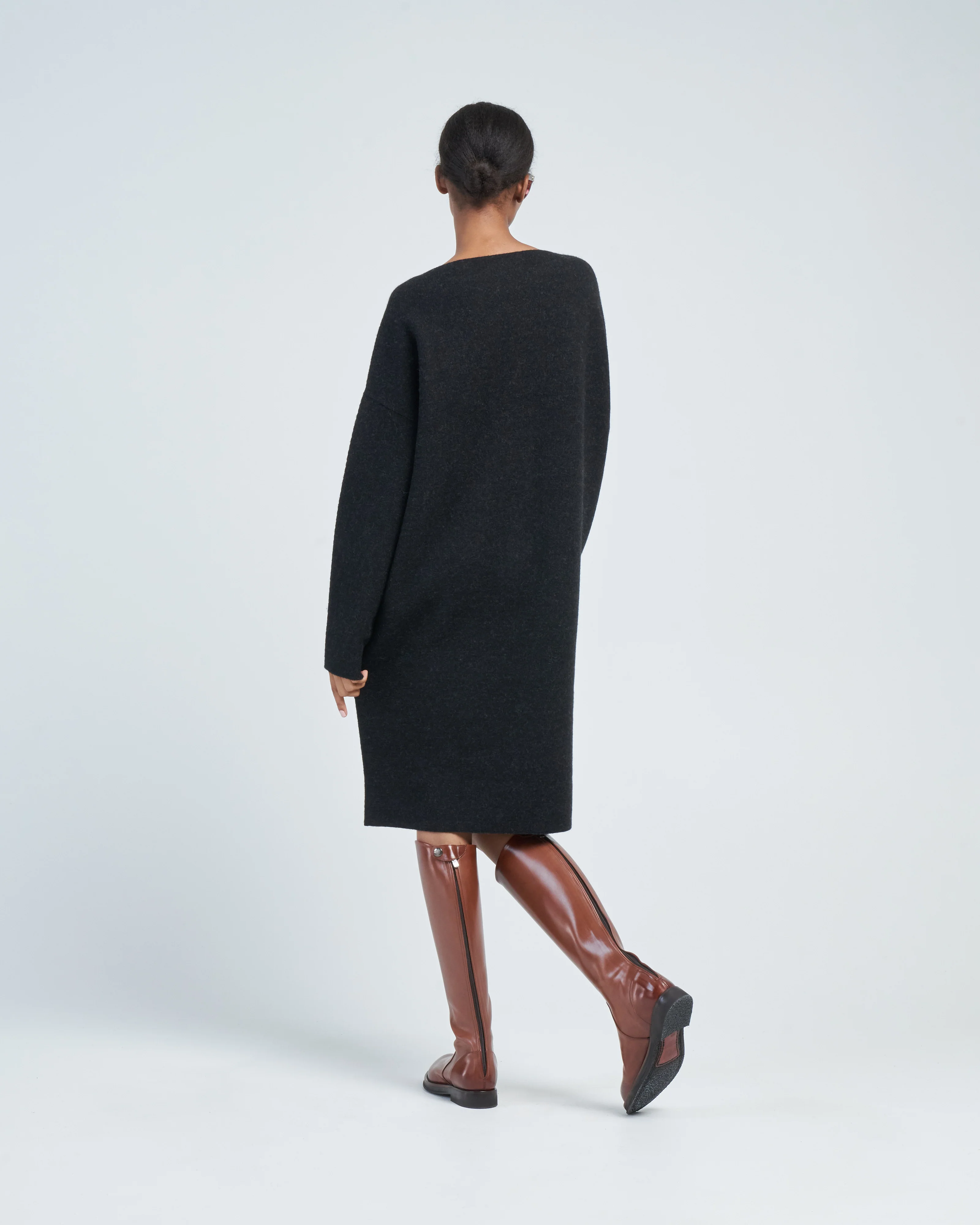 double knit boatneck dress - Image 4
