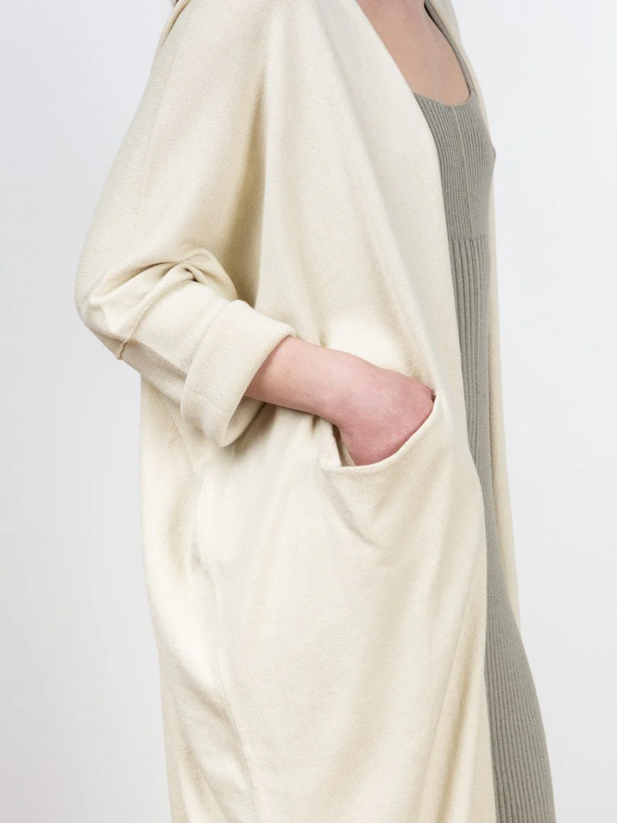 fine wide cardigan - ivory - Image 4