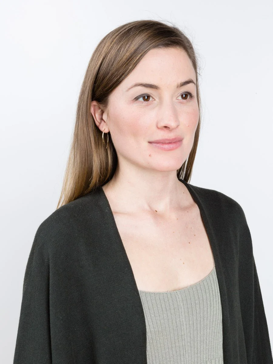 fine wide cardigan - pine - Image 4