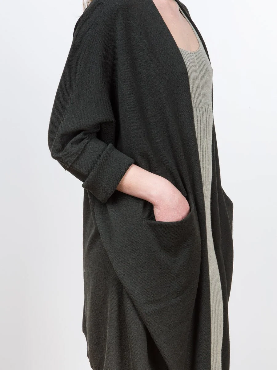 fine wide cardigan - pine - Image 5
