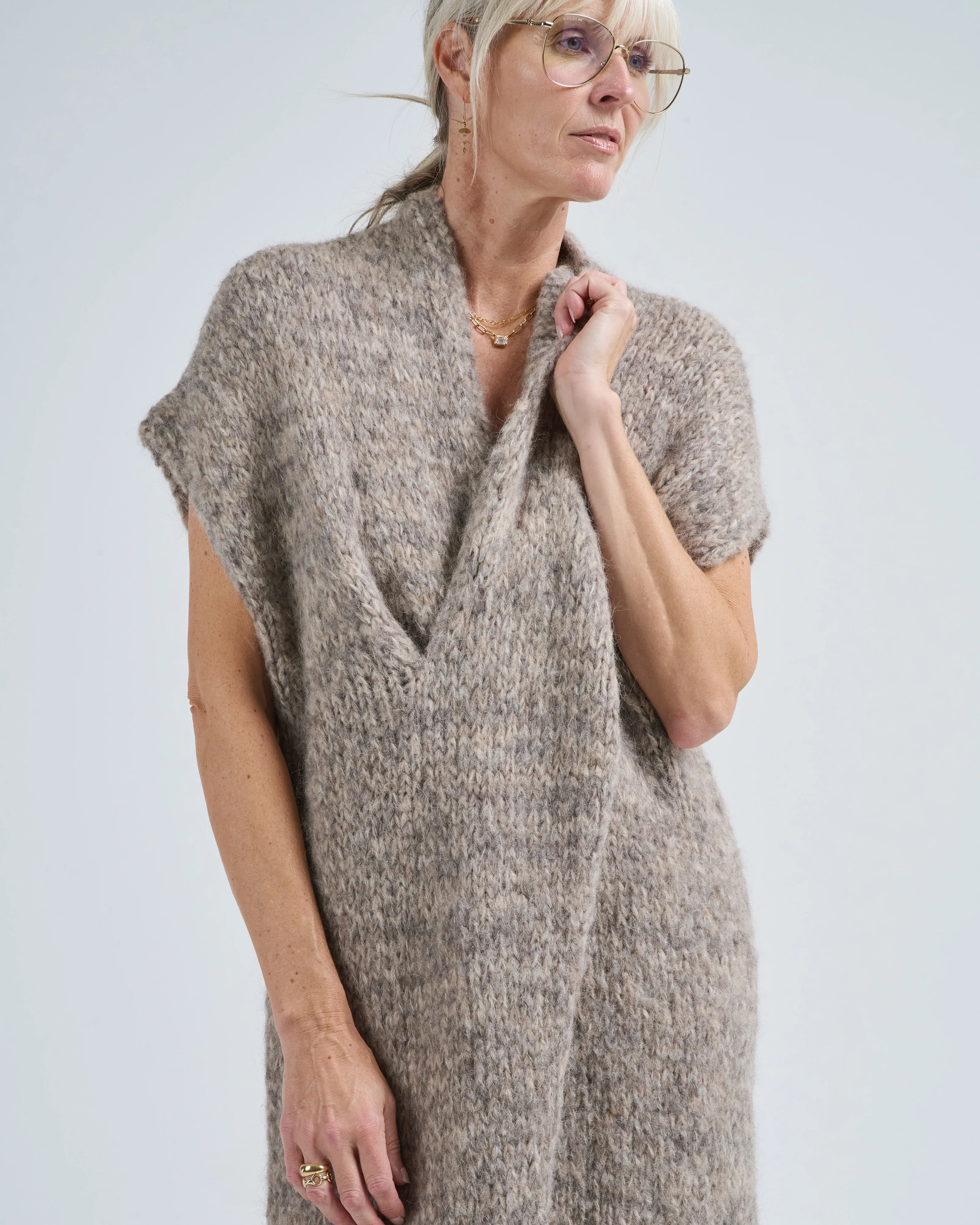 handknit big cable dress - Image 2