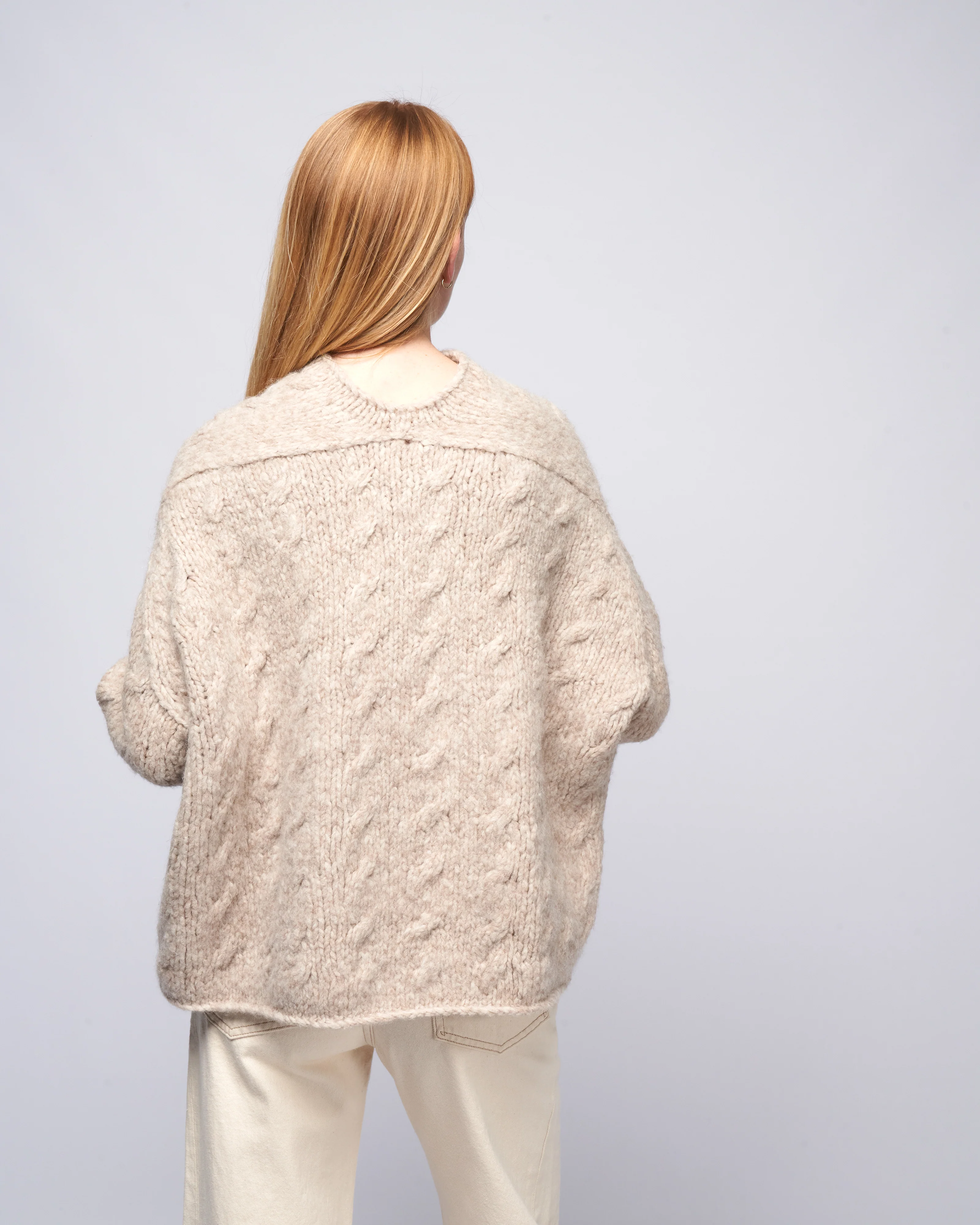 handknit cable pullover - aspen - Image 4