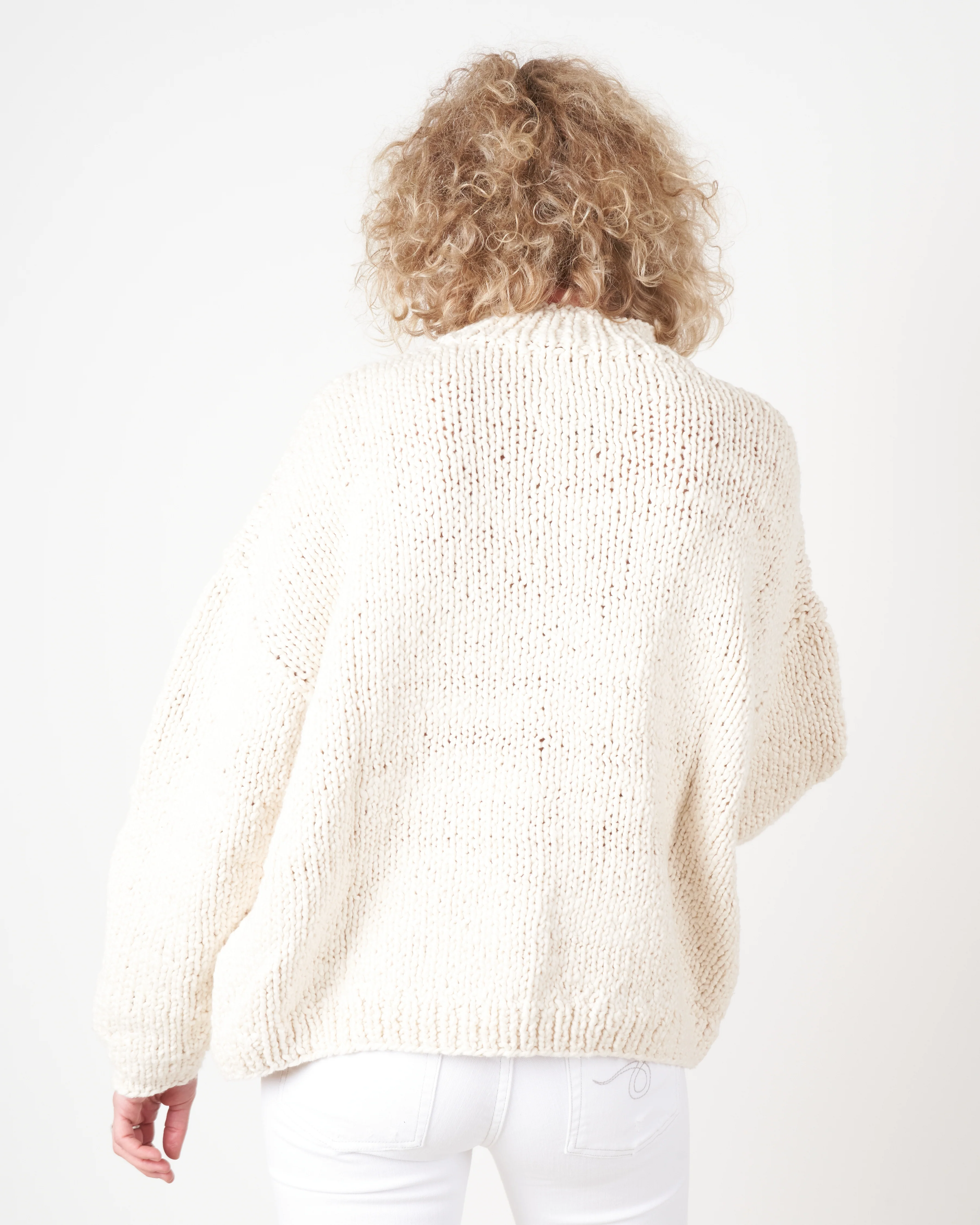 handknit collar cardigan - roving - Image 5