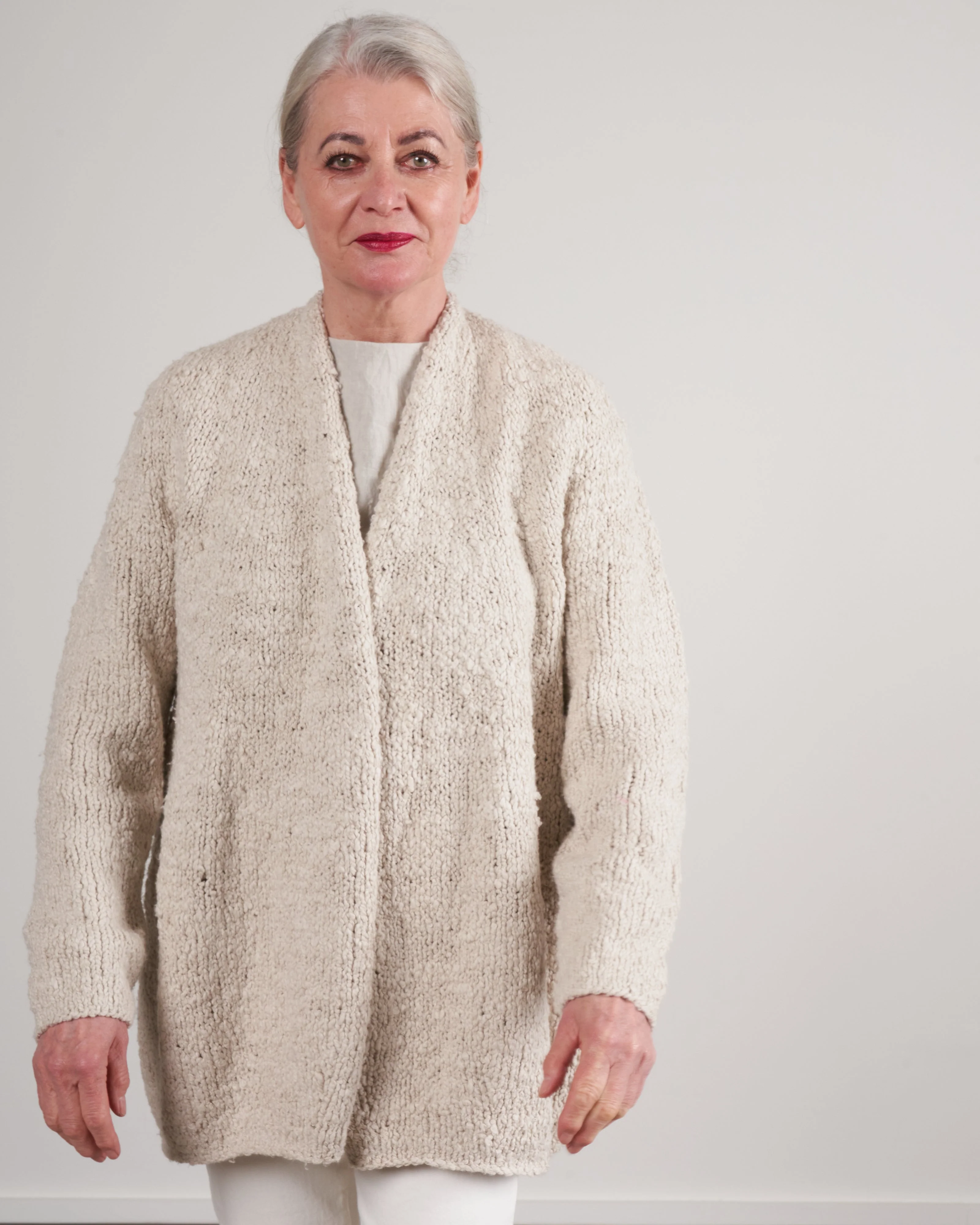 handknit yoke cardigan - air - Image 3