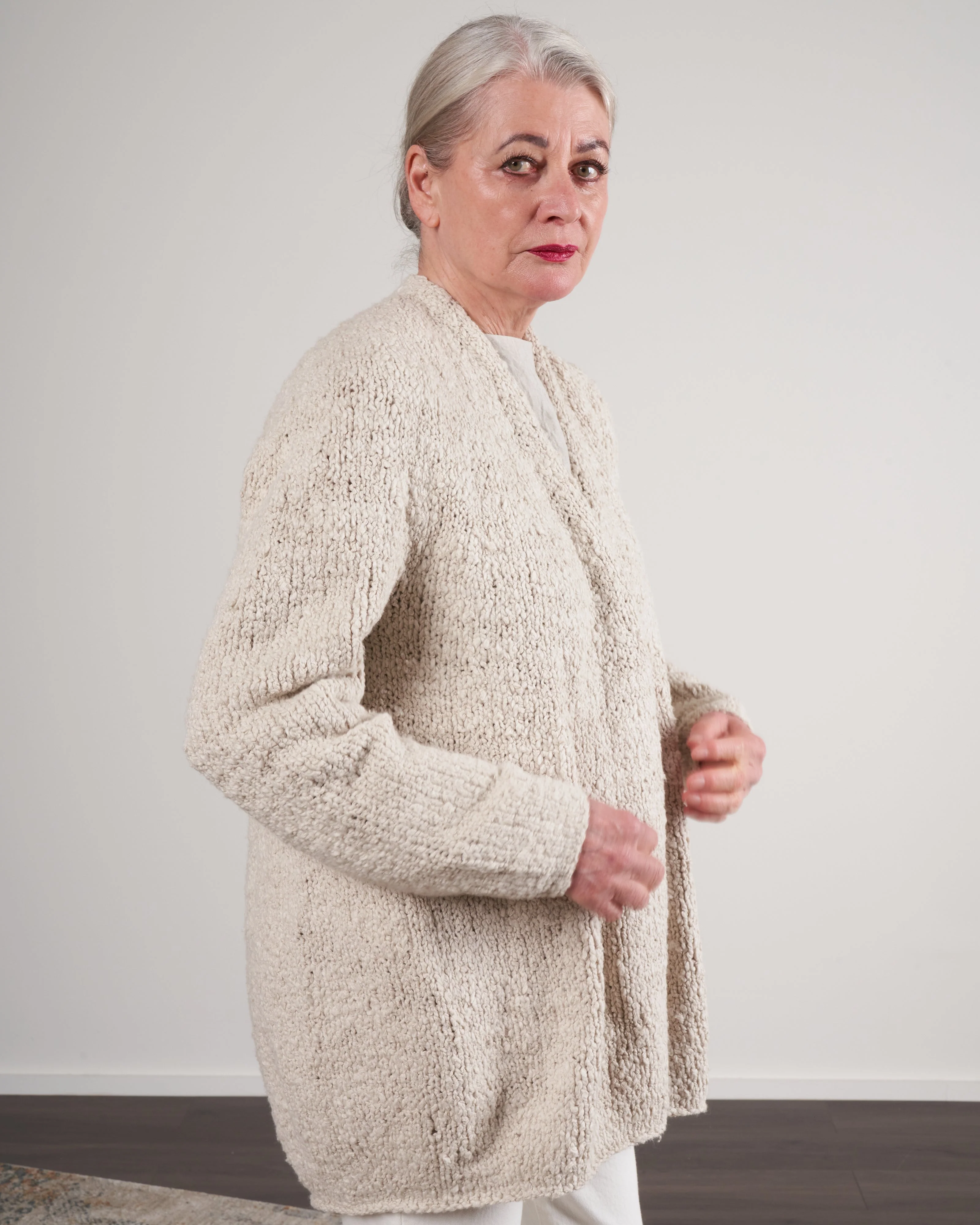handknit yoke cardigan - air - Image 4