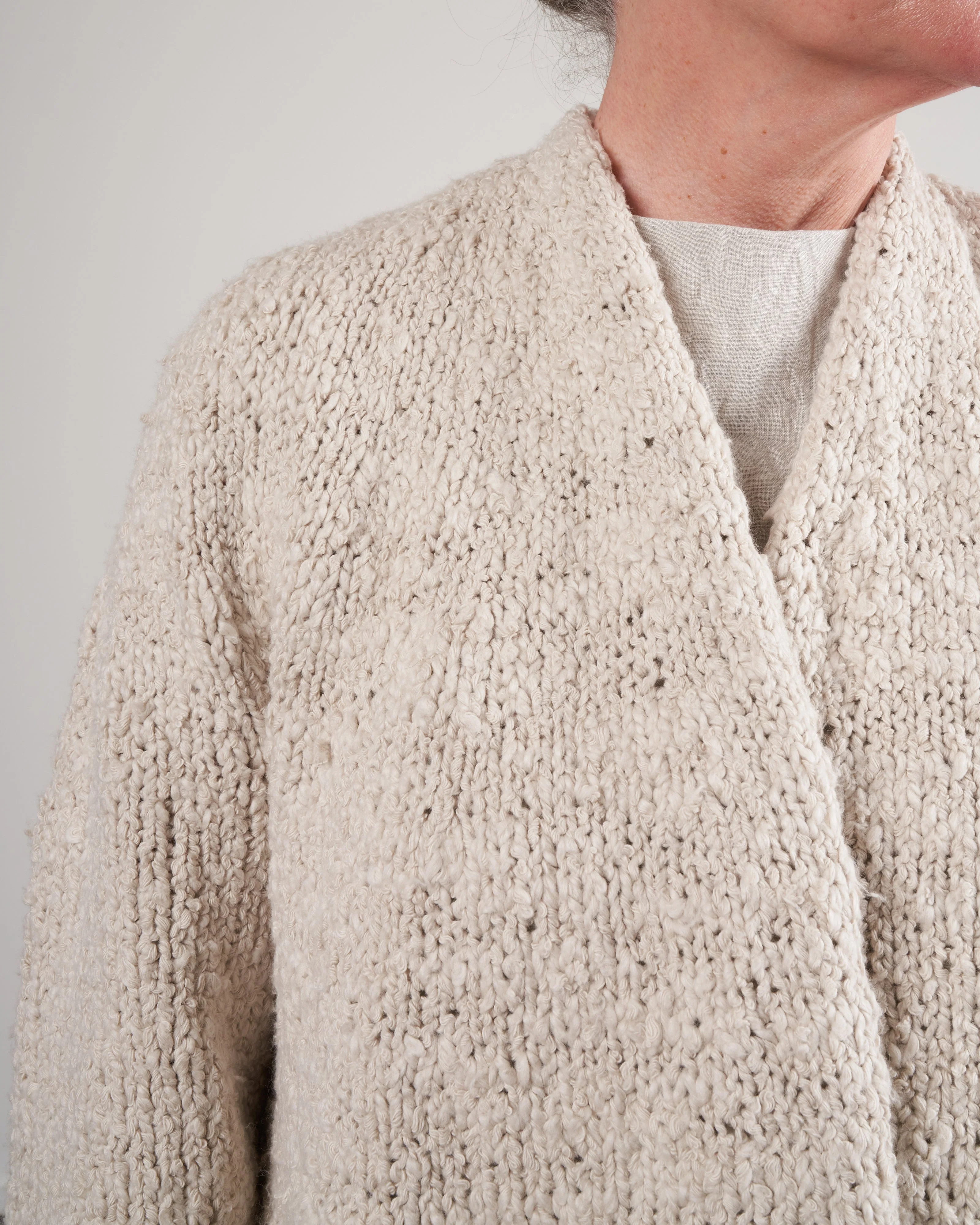 handknit yoke cardigan - air - Image 5