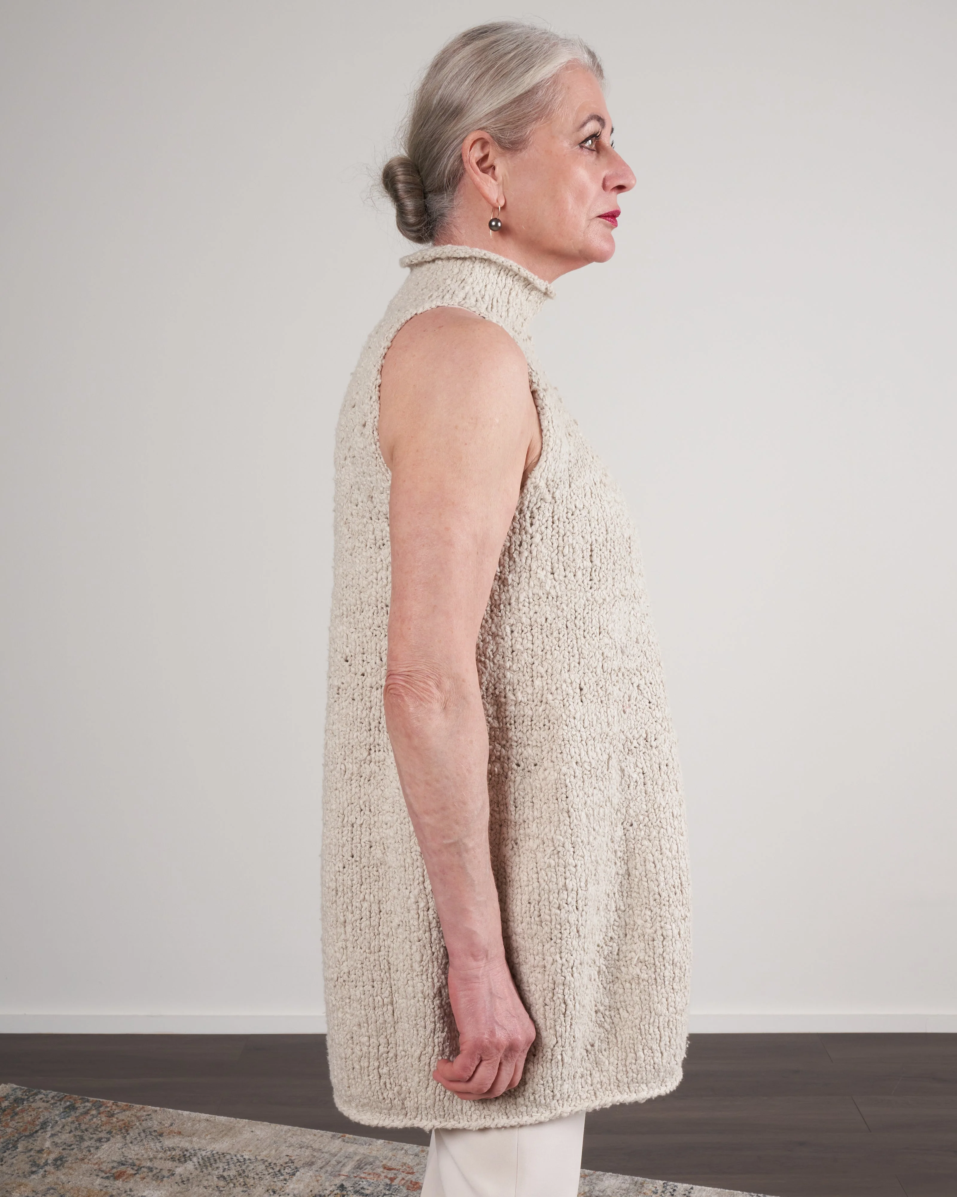 handknit yoke shell - air - Image 3