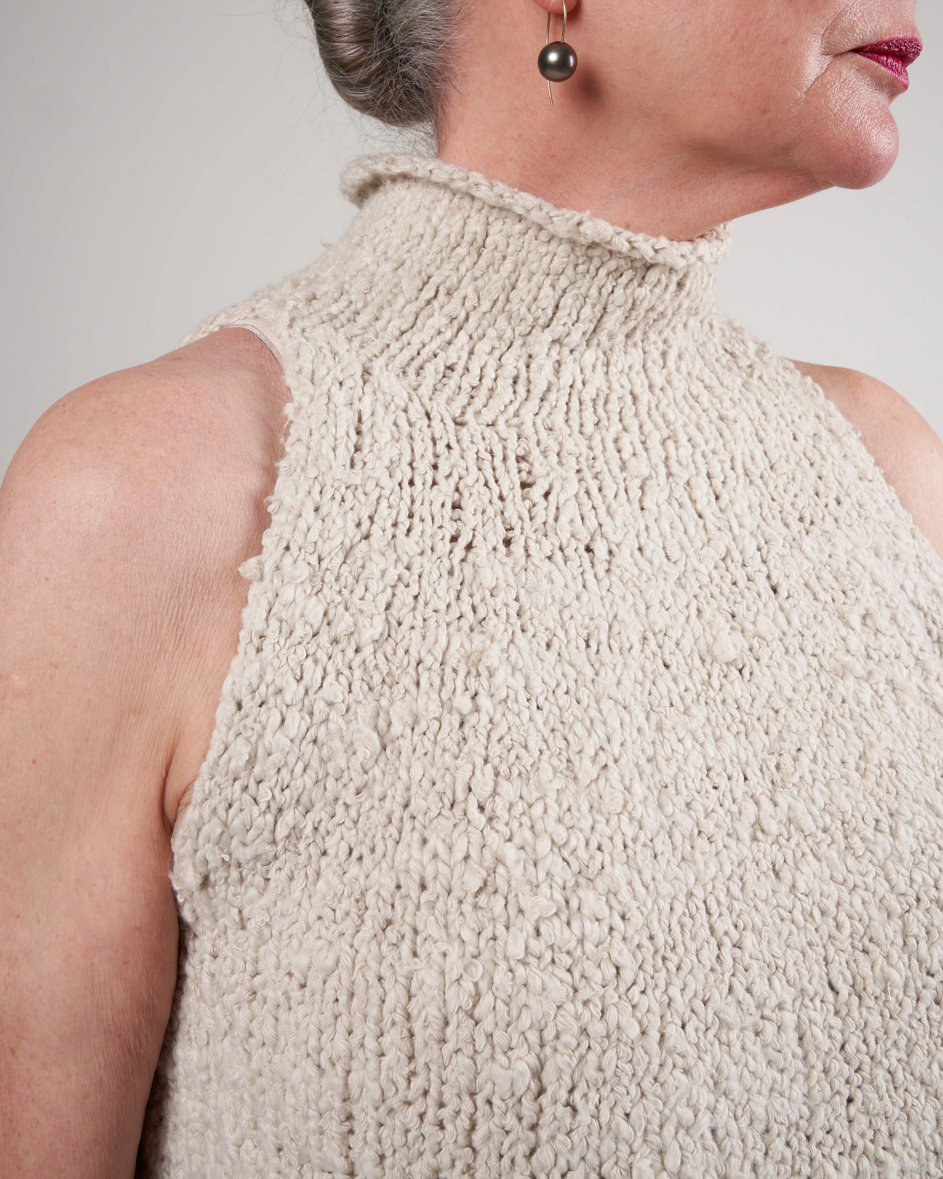 handknit yoke shell - air - Image 5