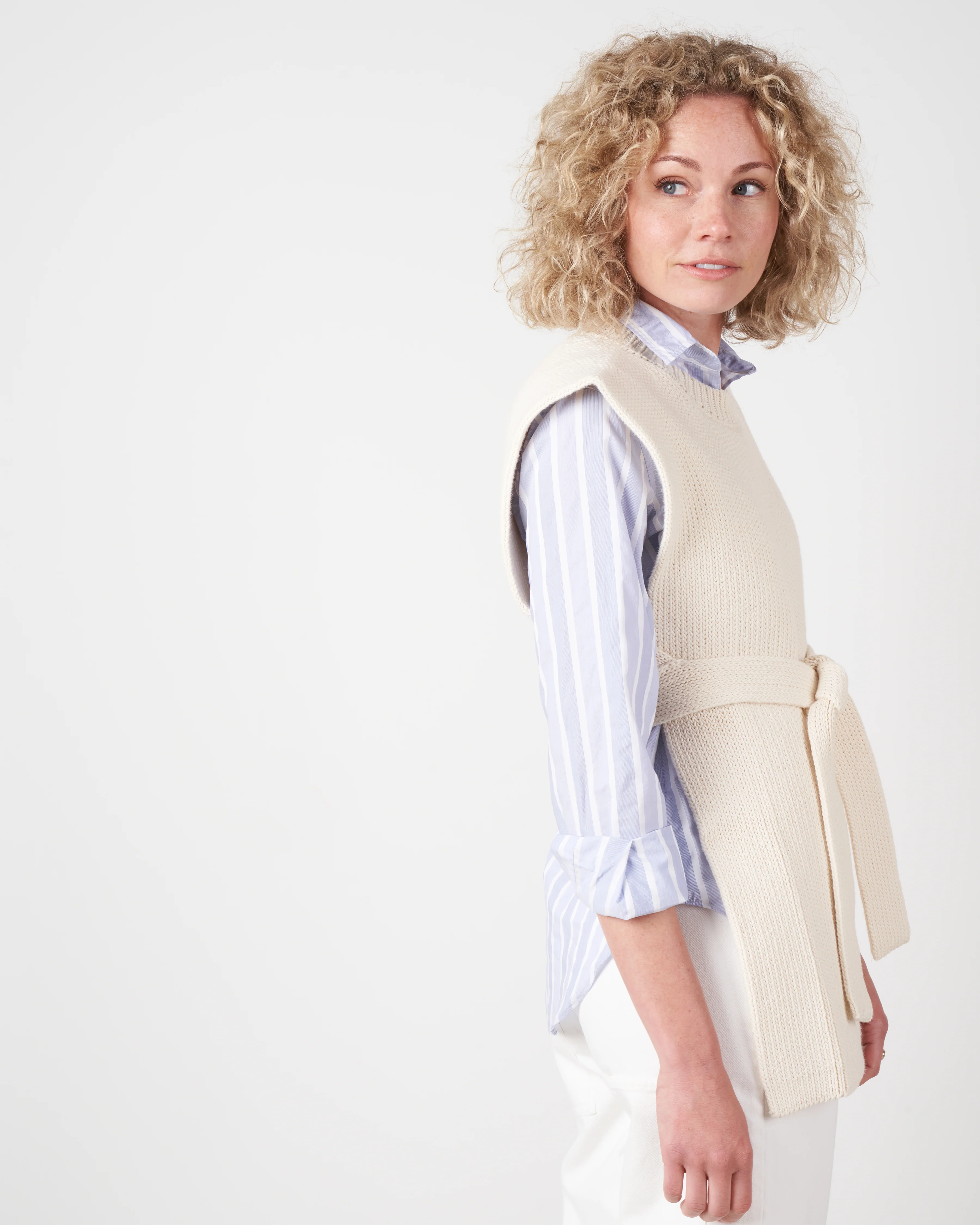interlock apron top - raw white - Image 2
