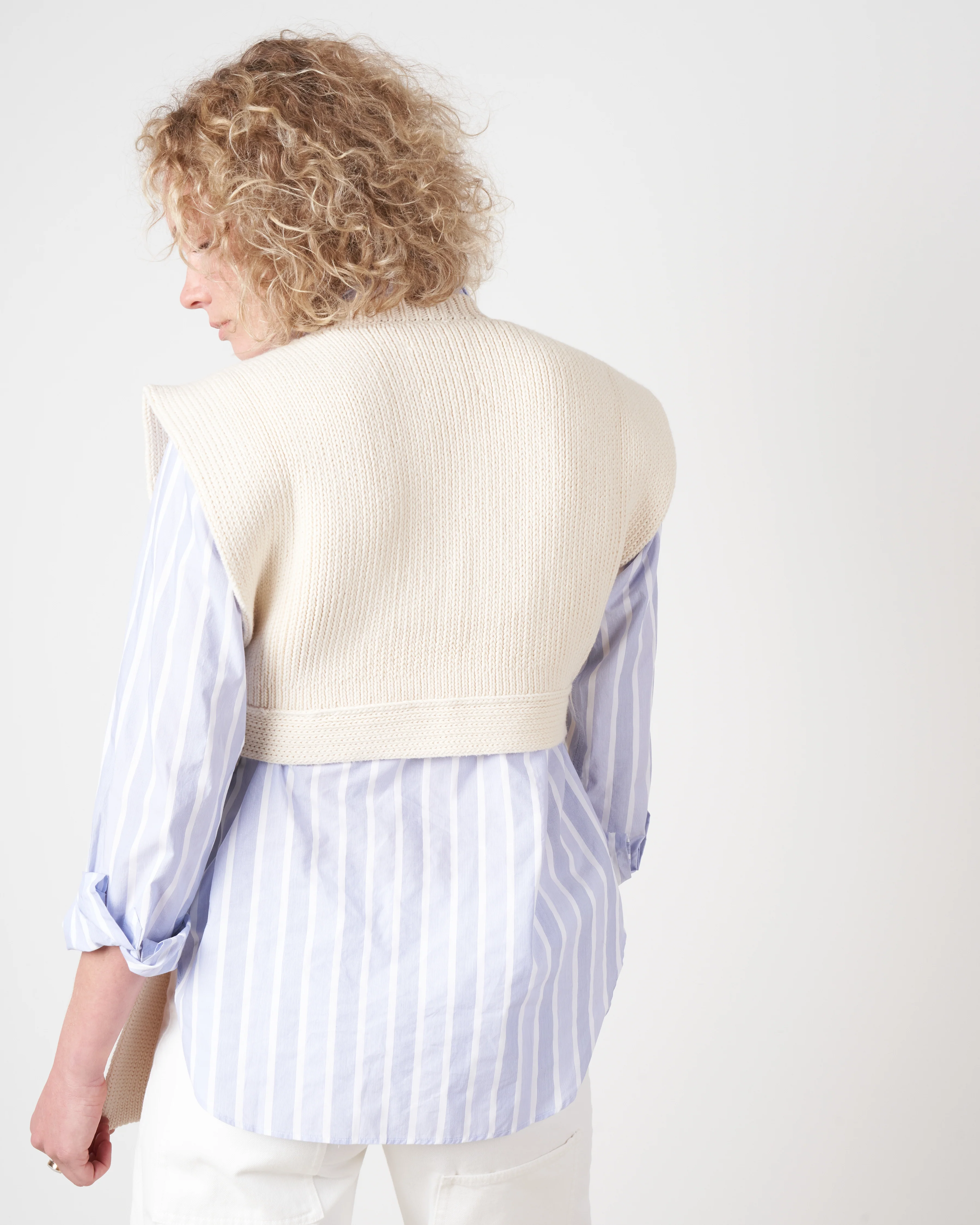 interlock apron top - raw white - Image 4