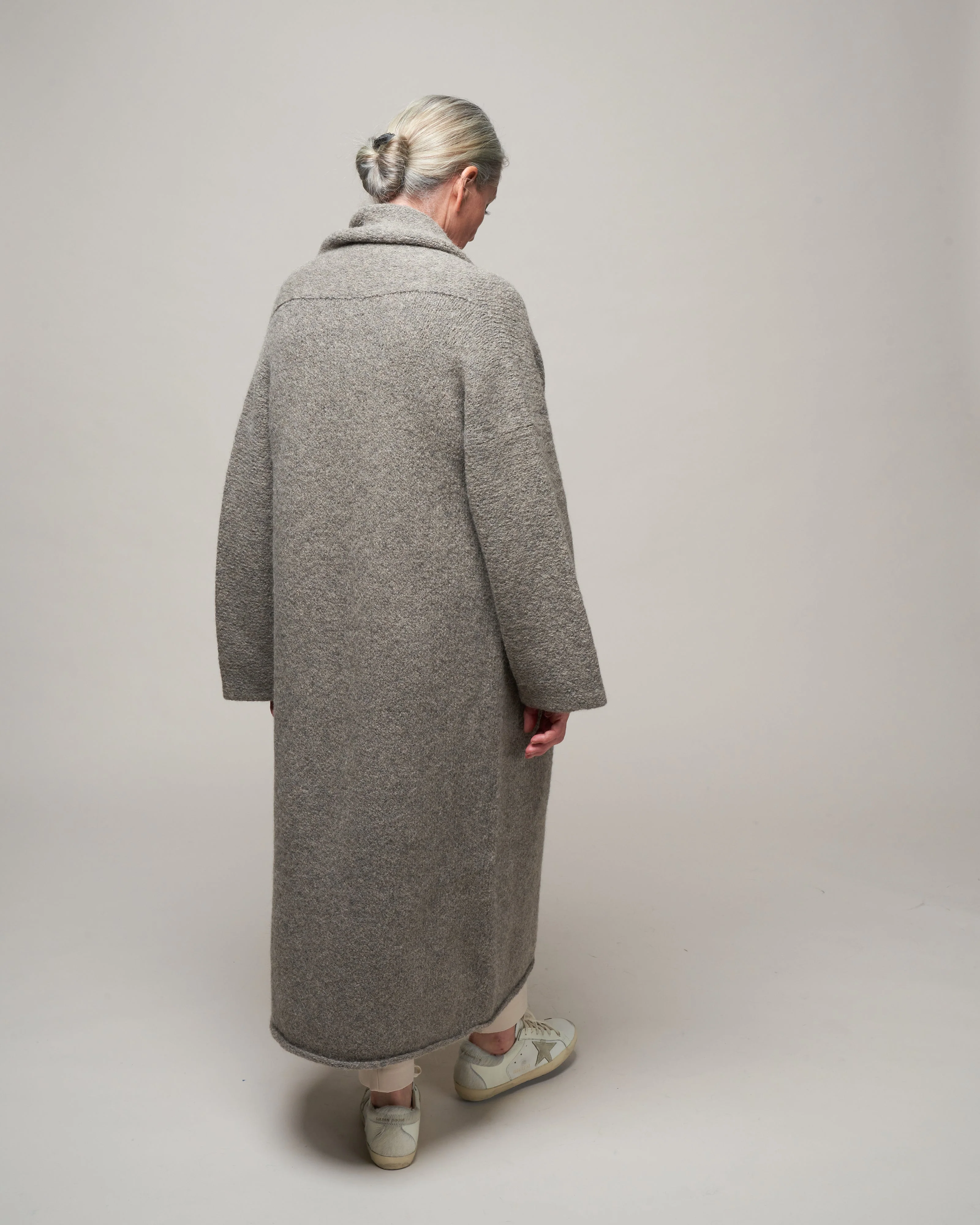 long shawl cardigan - rock - Image 3