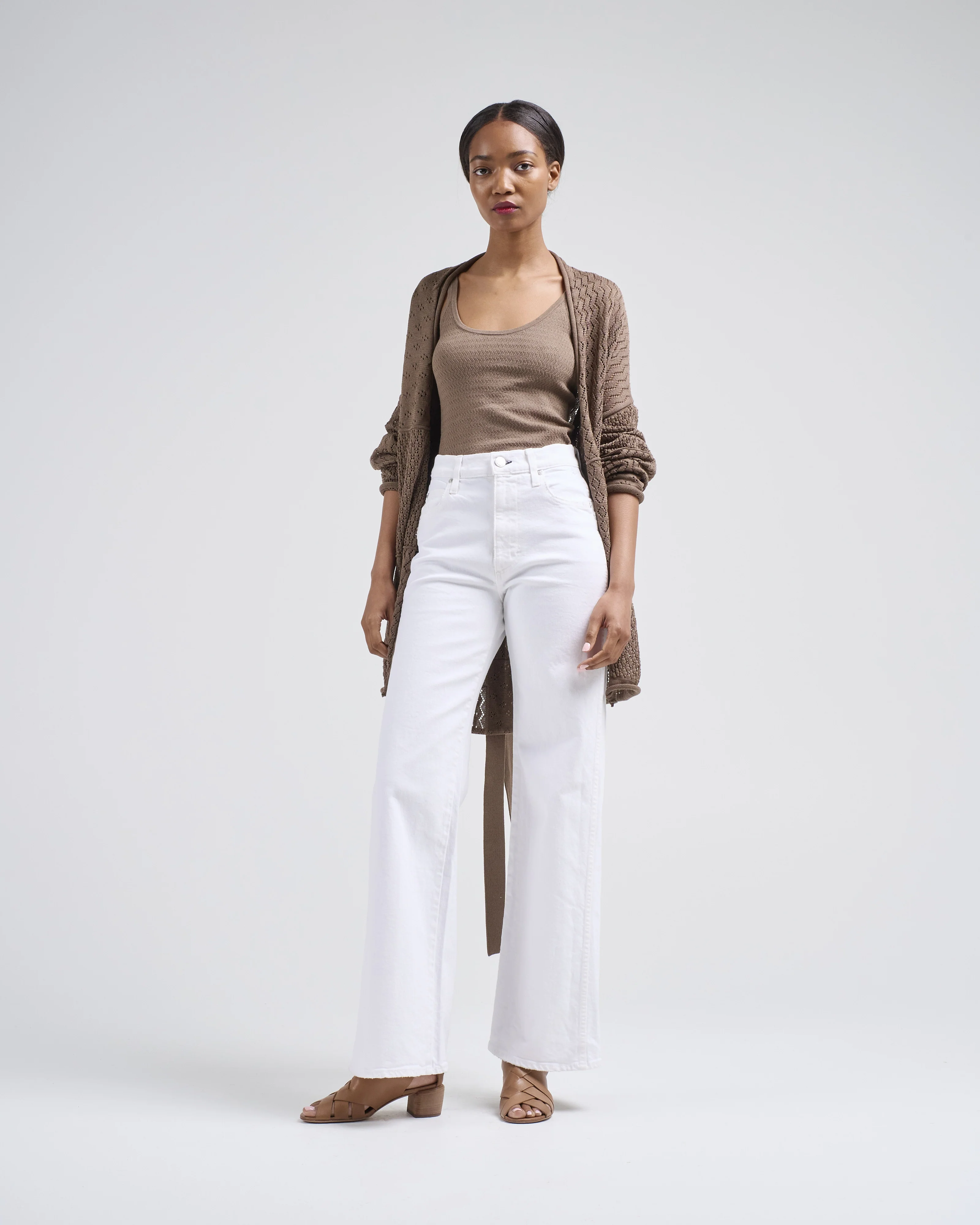 mix pointelle cardigan - Image 2