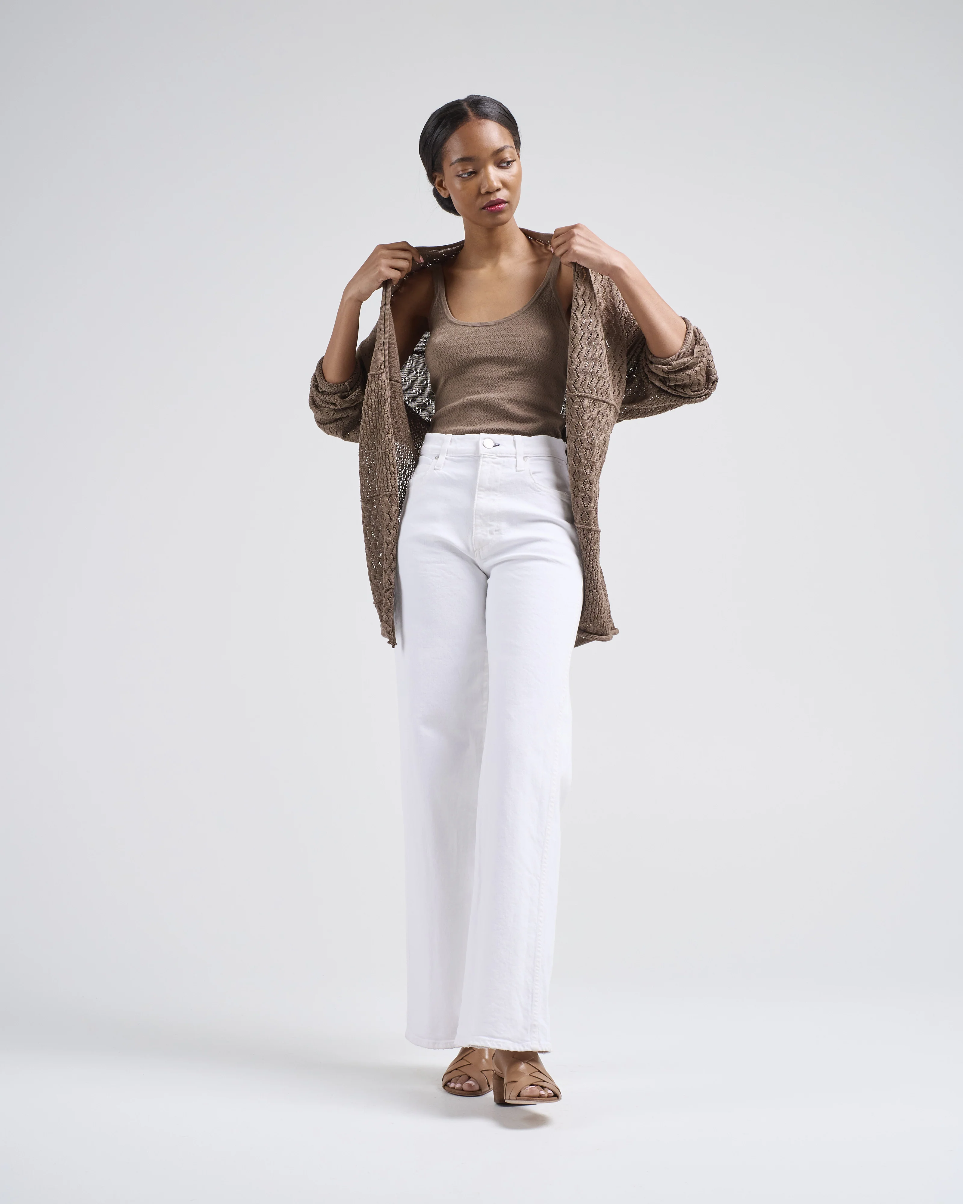 mix pointelle cardigan - Image 3