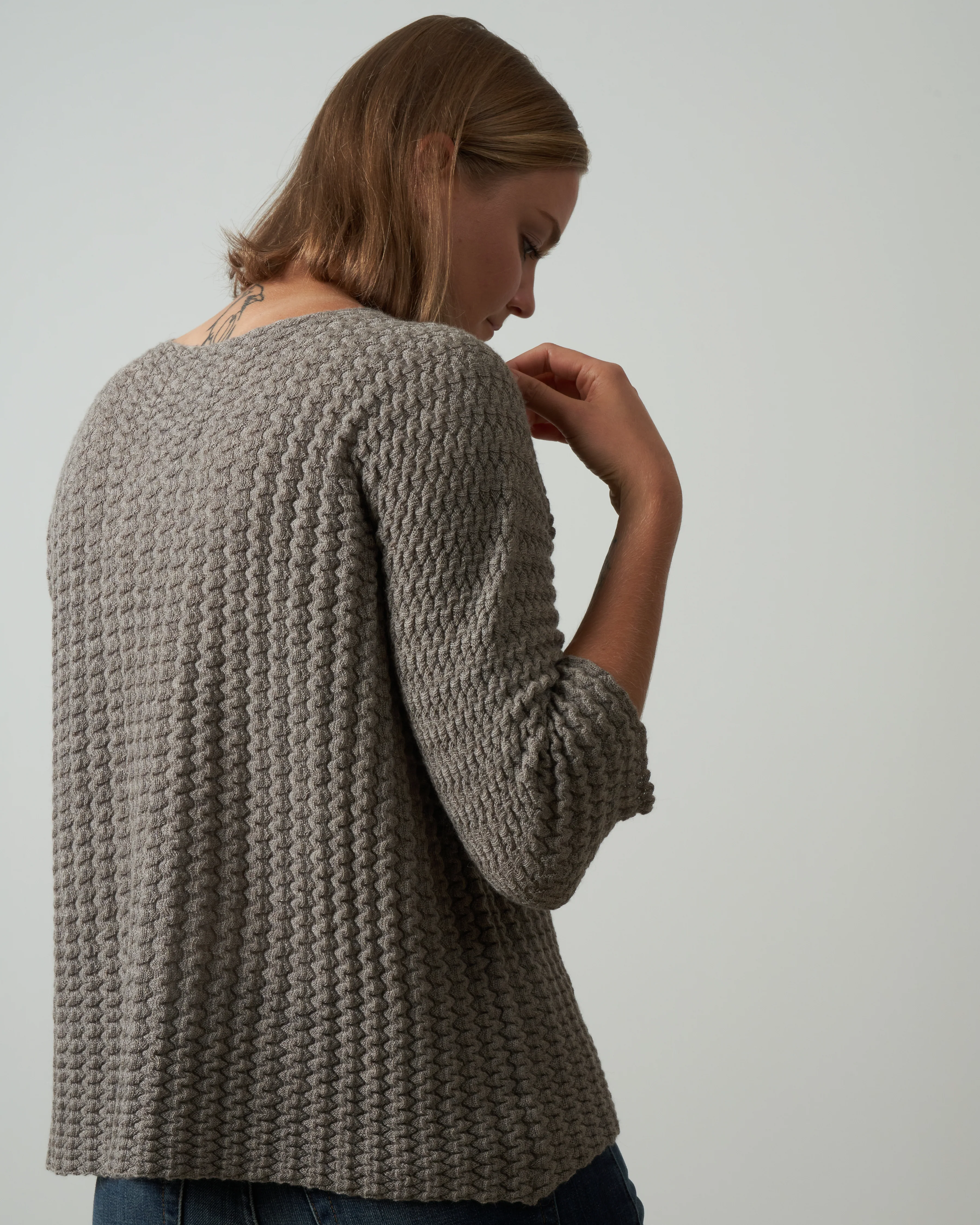 origami pullover - zinc