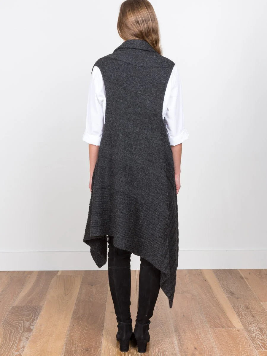 pinwheel vest - charcoal - Image 2