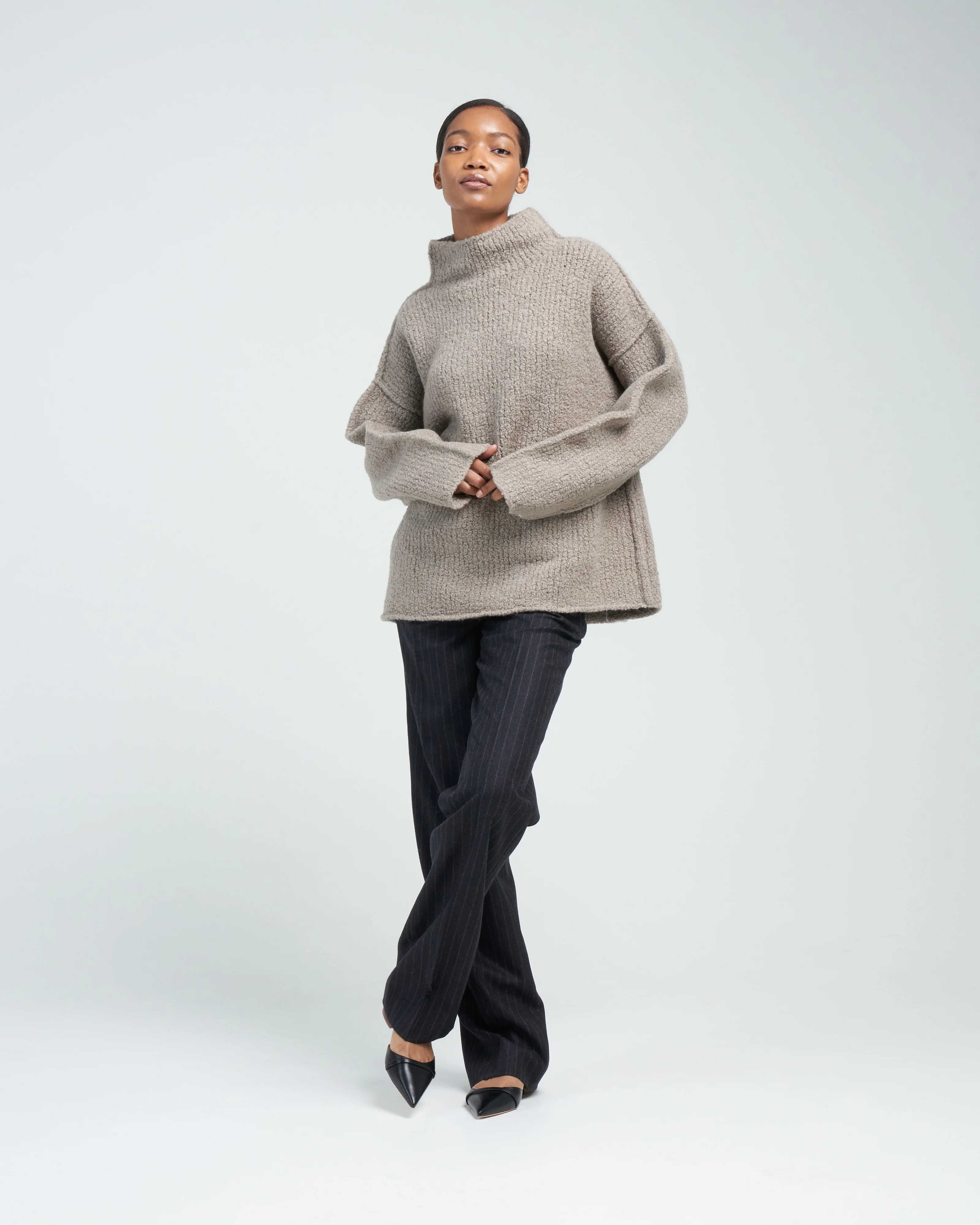 raw turtleneck - taupe - Image 2