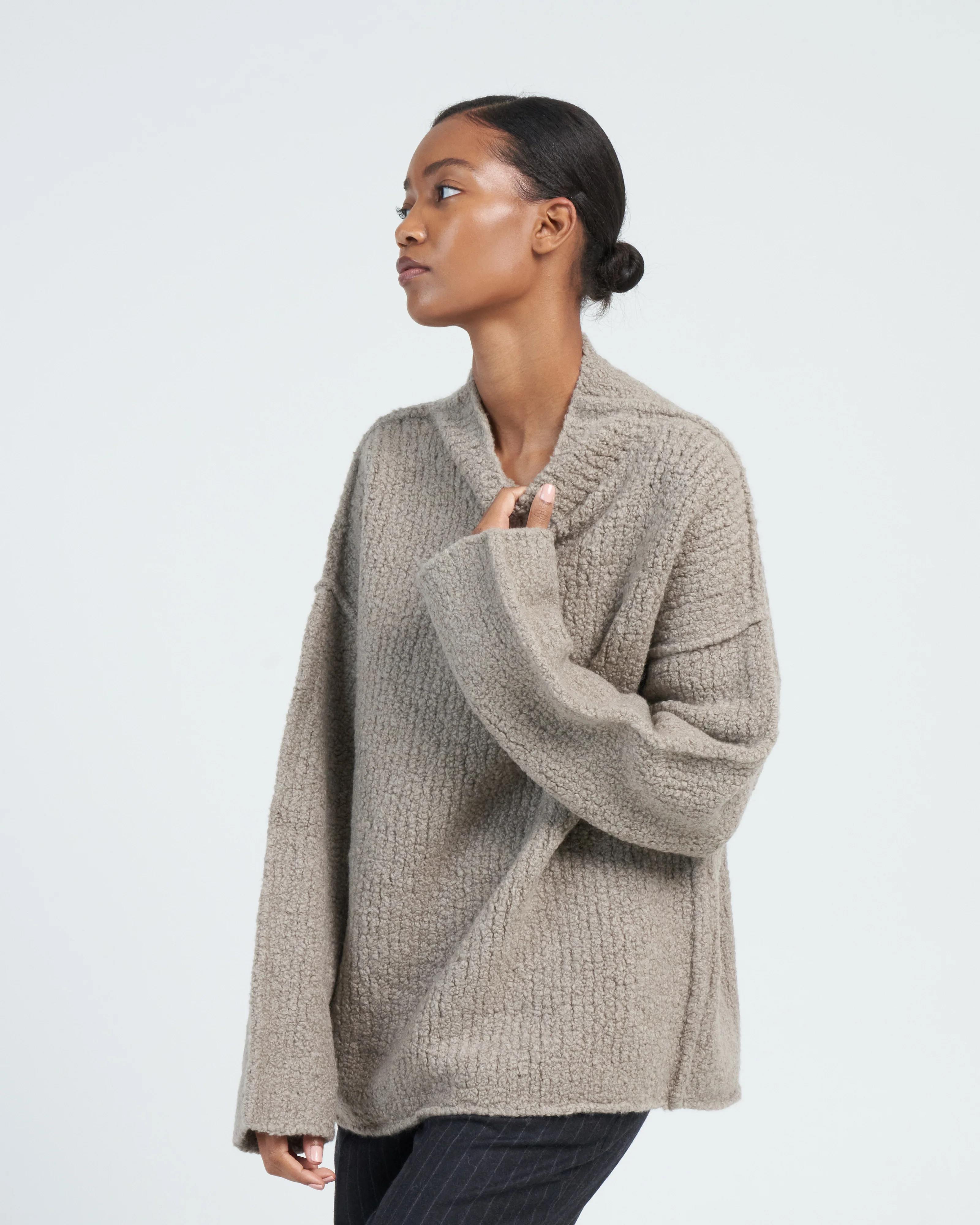 raw turtleneck - taupe - Image 3