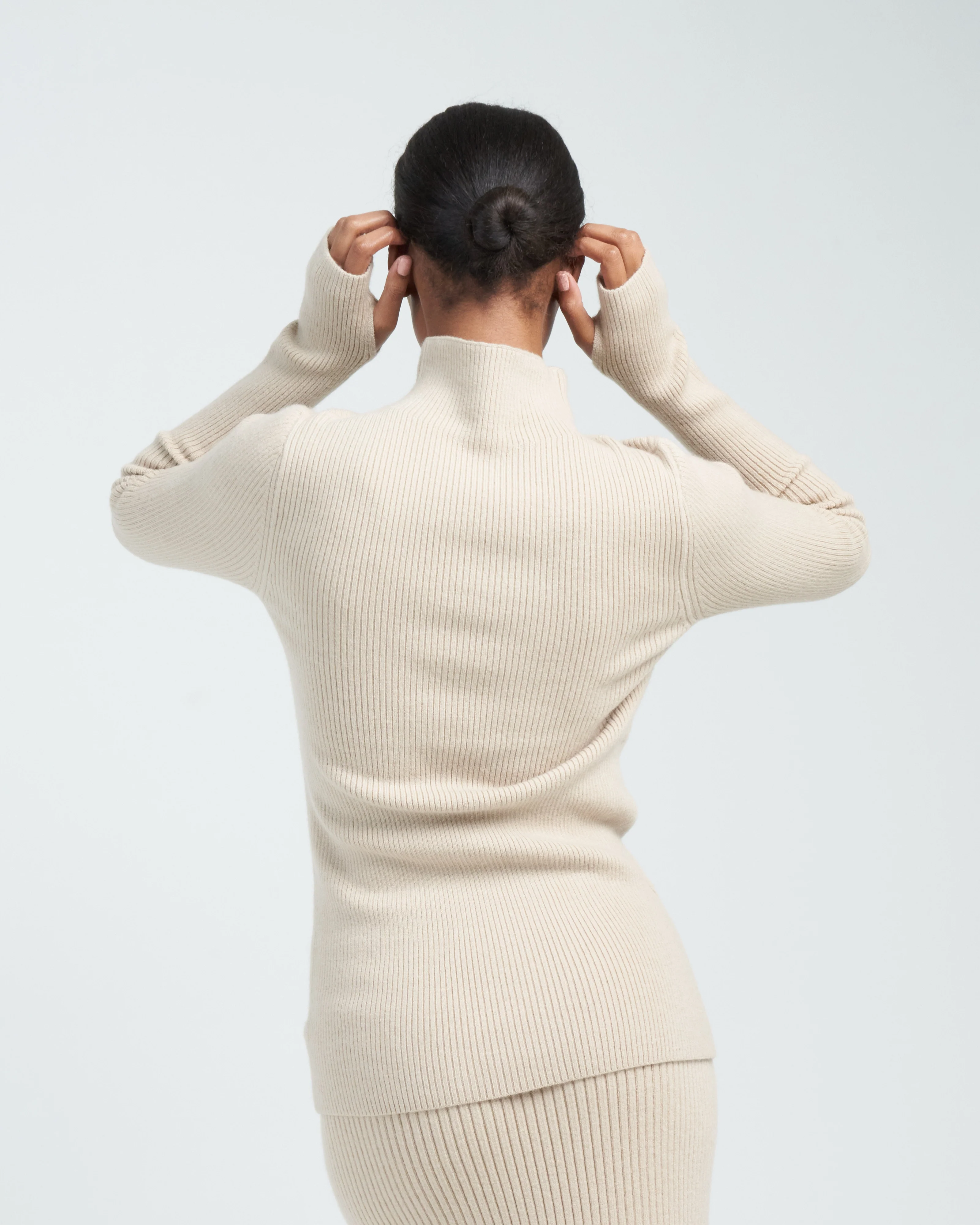 rib mockneck - antique - Image 4