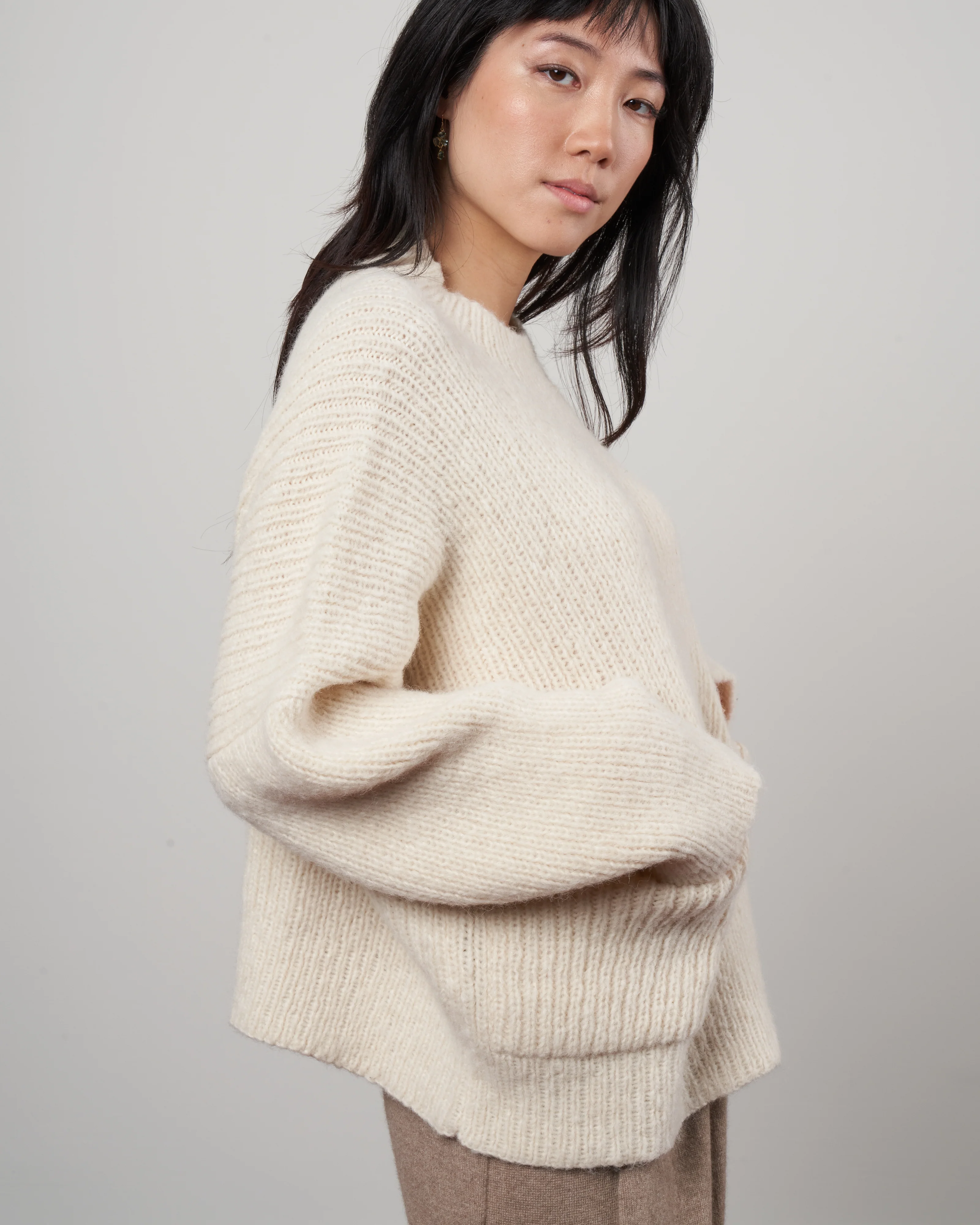 rib pocket pullover - raw white - Image 3