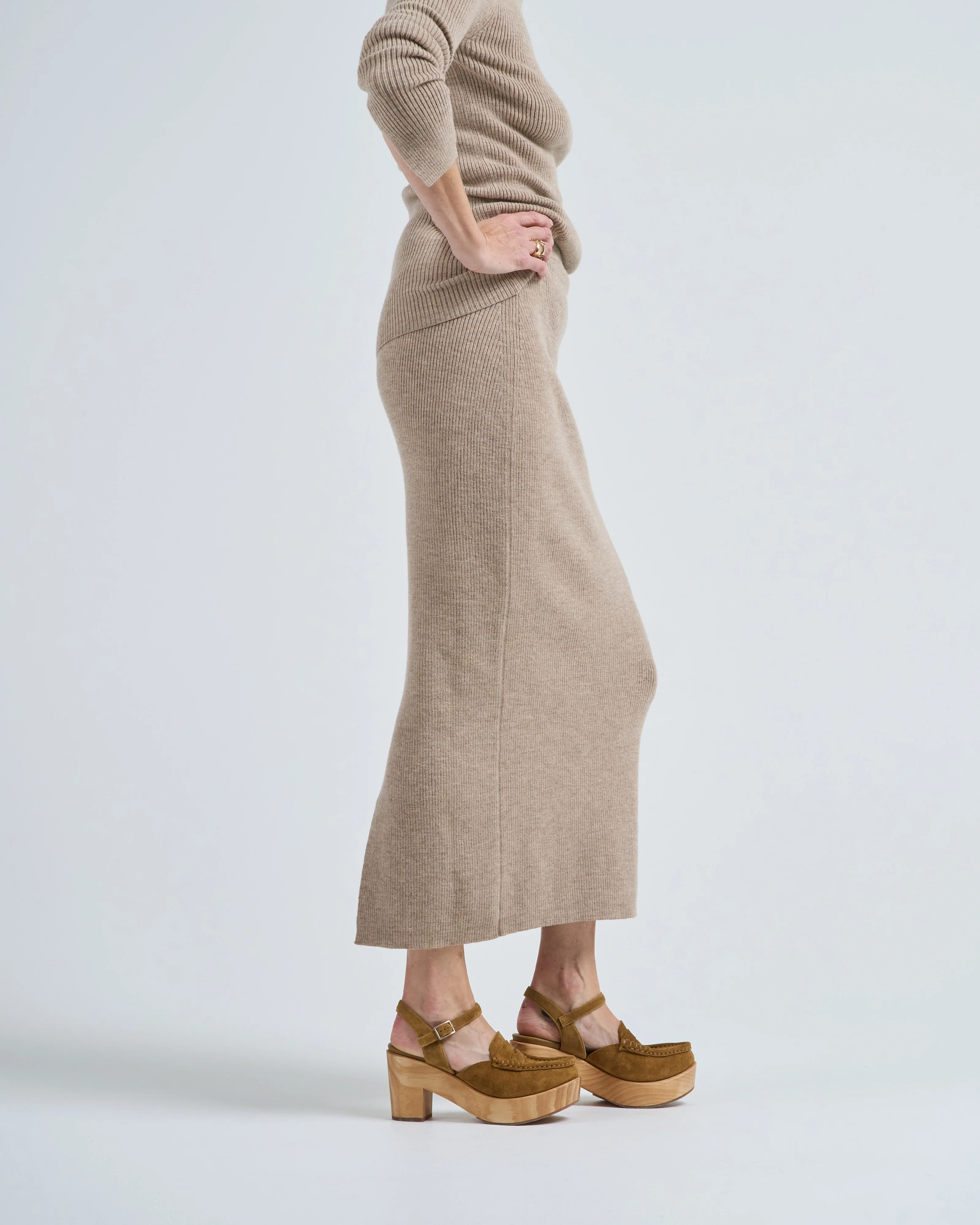 rib split skirt - Image 3