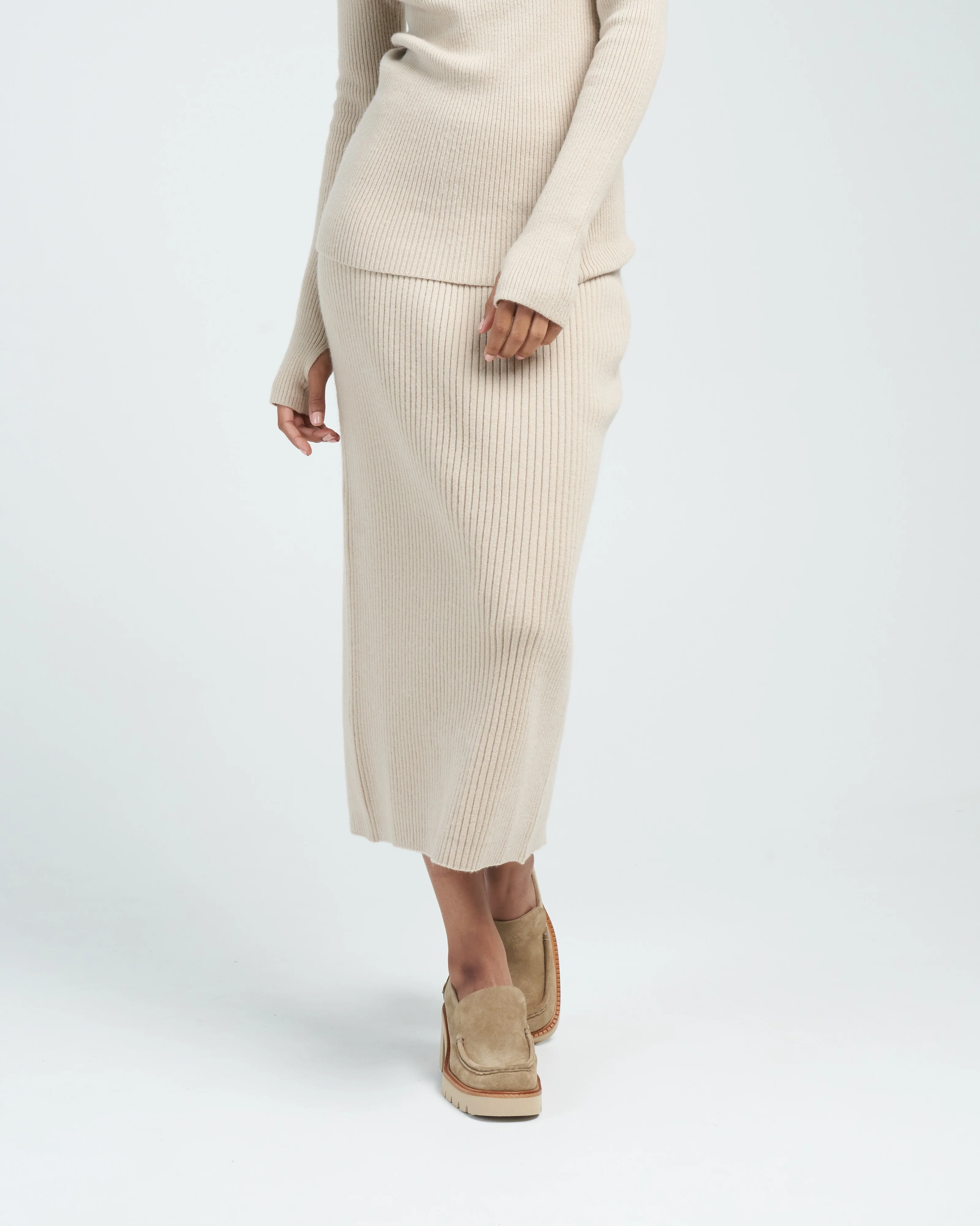 rib tube skirt - antique - Image 2