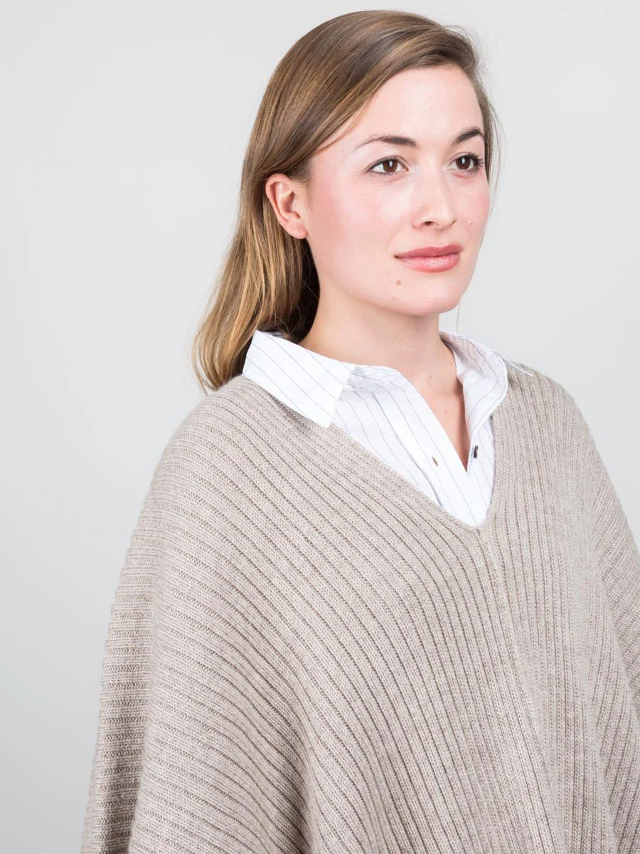 slip poncho - oatmeal - Image 3