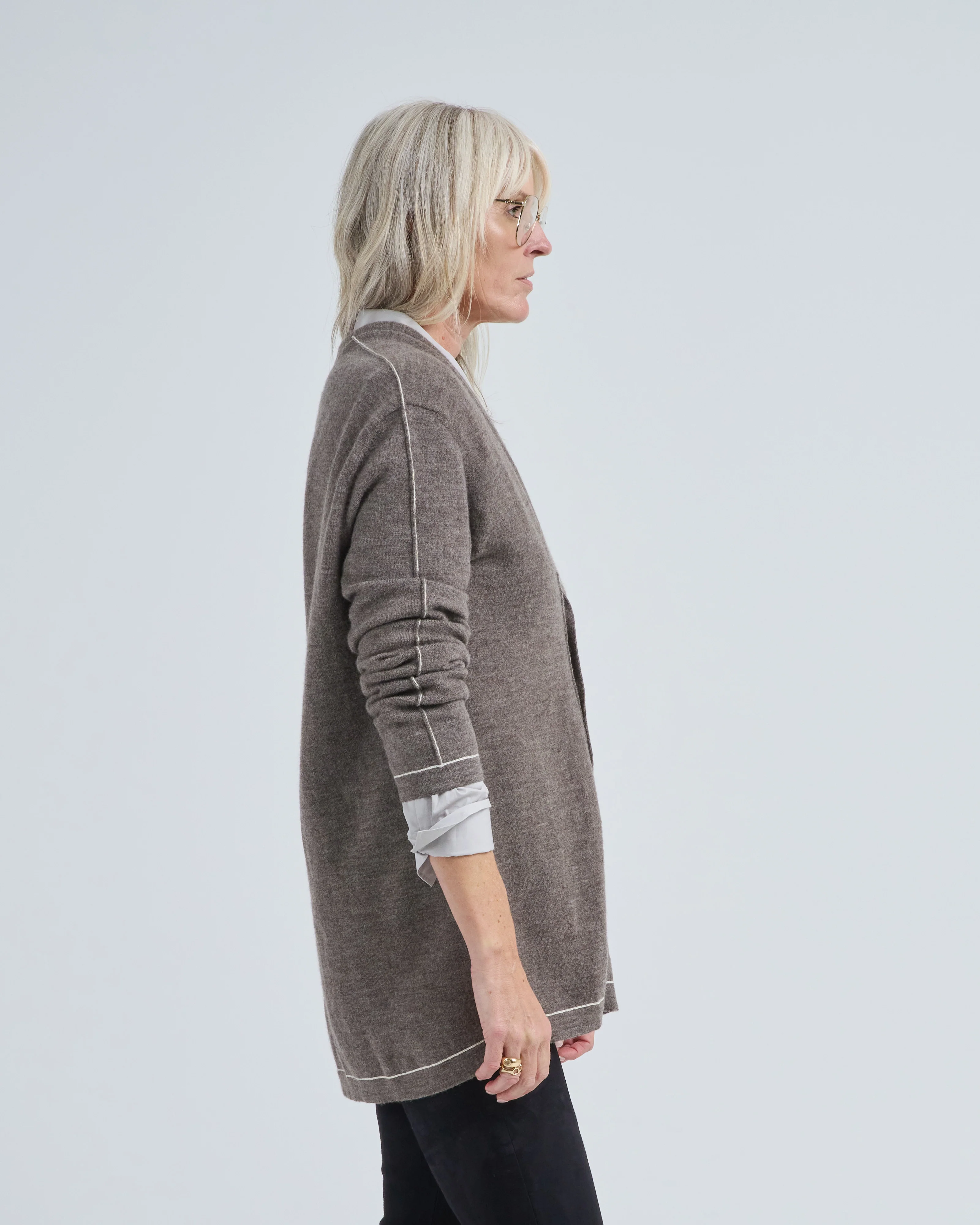 stitch button cardigan - Image 3