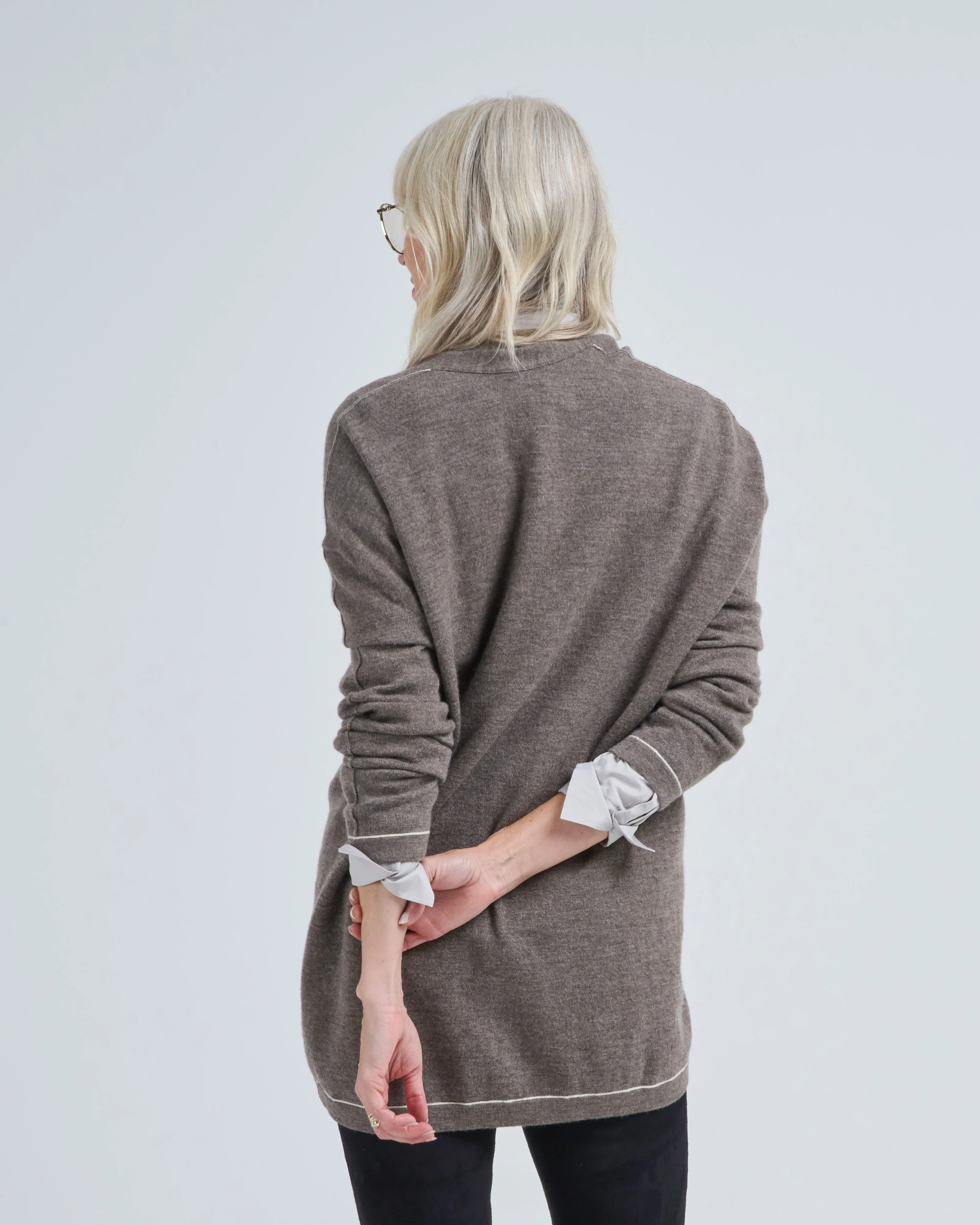 stitch button cardigan - Image 4