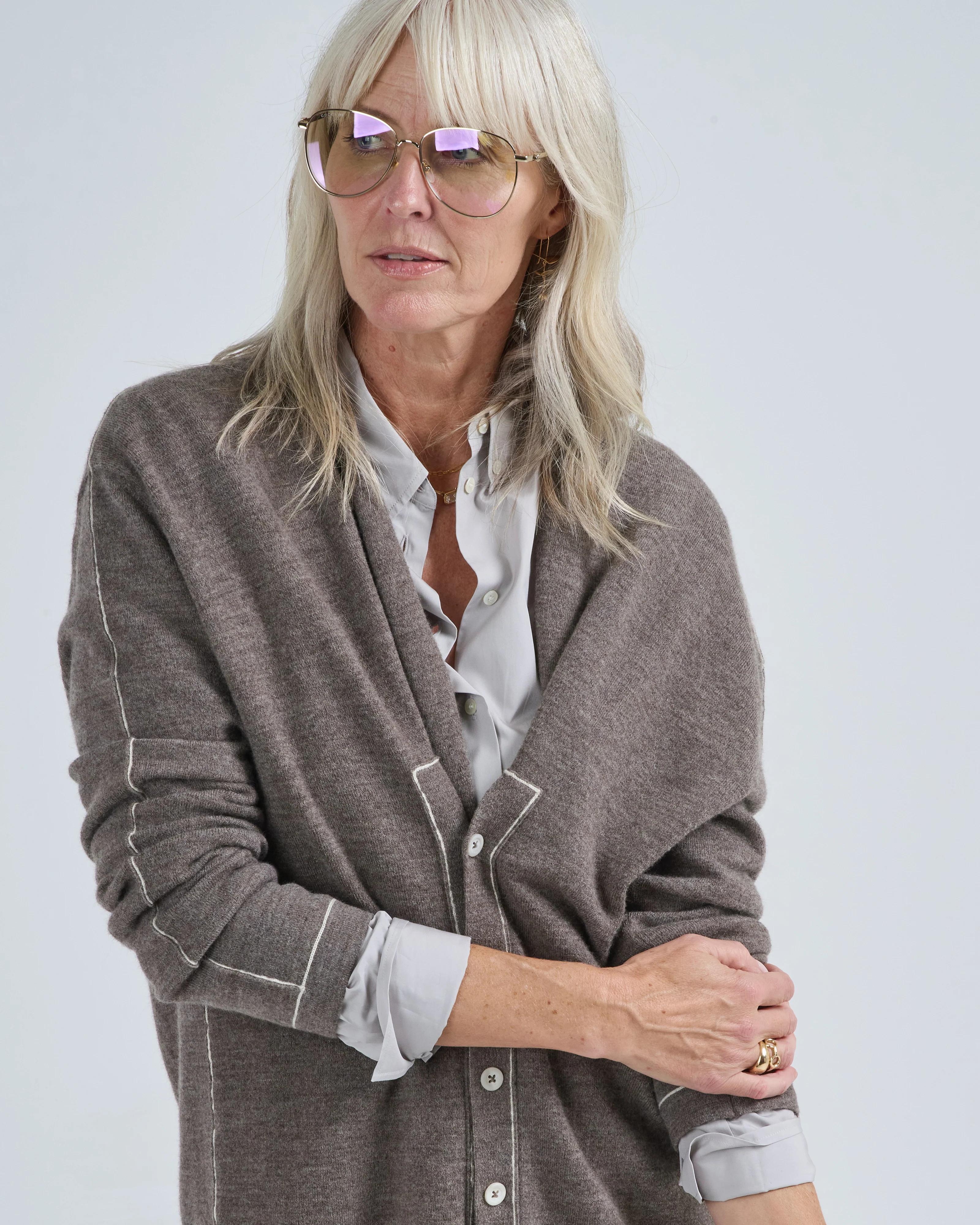 stitch button cardigan - Image 5