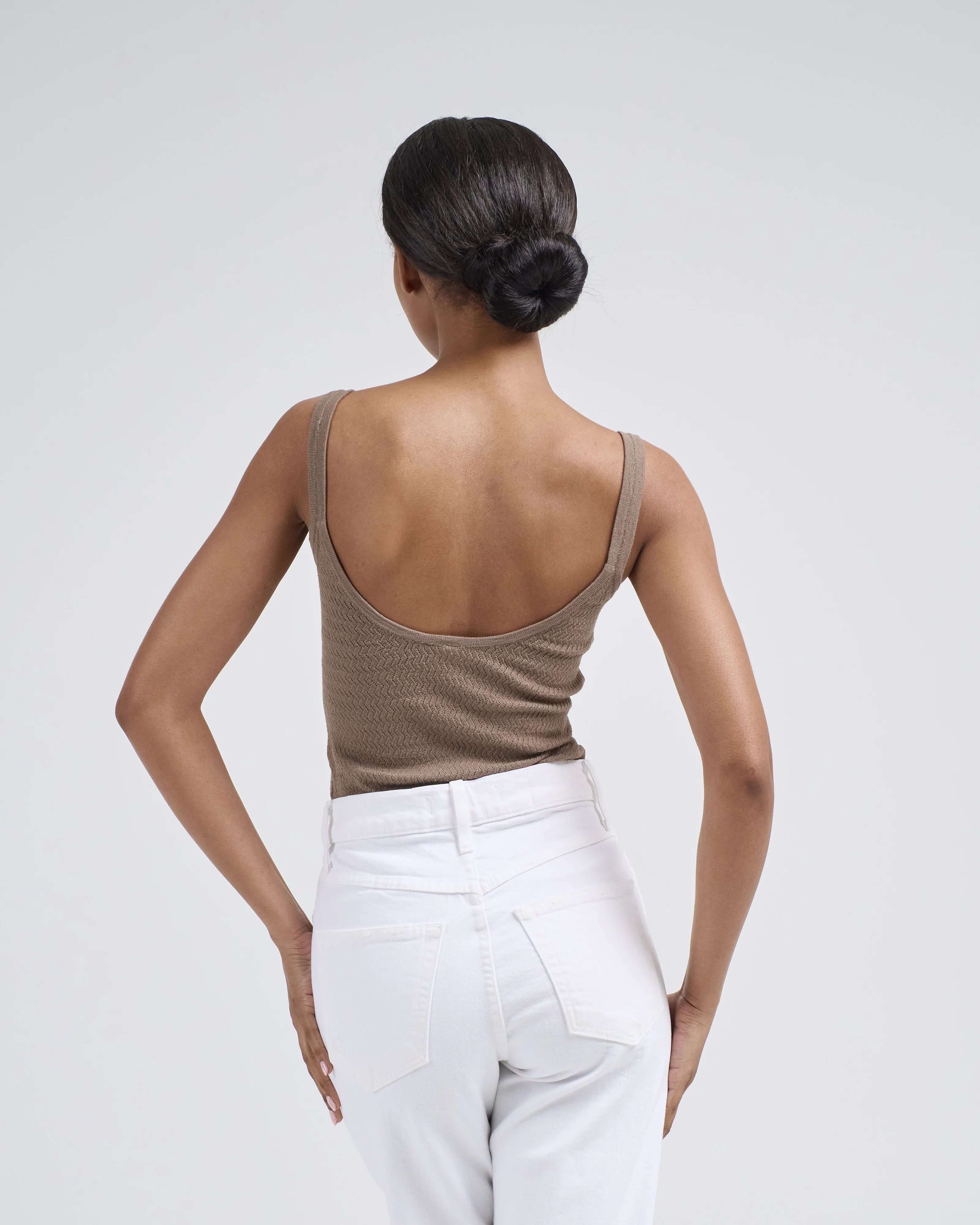 stretch pointelle camisole - Image 2